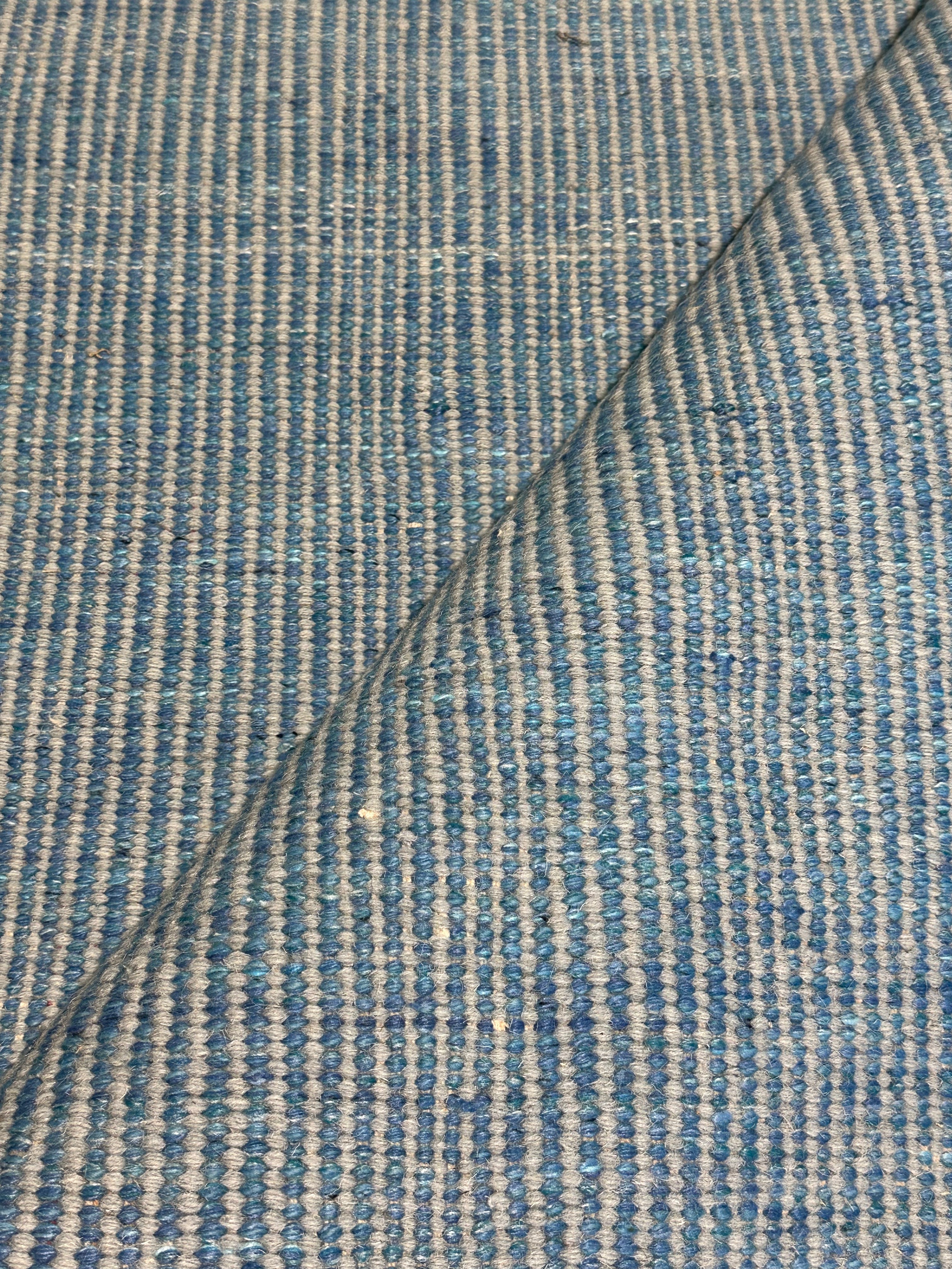 The General 4x5.9 Blue Hand-woven Durrie Rug