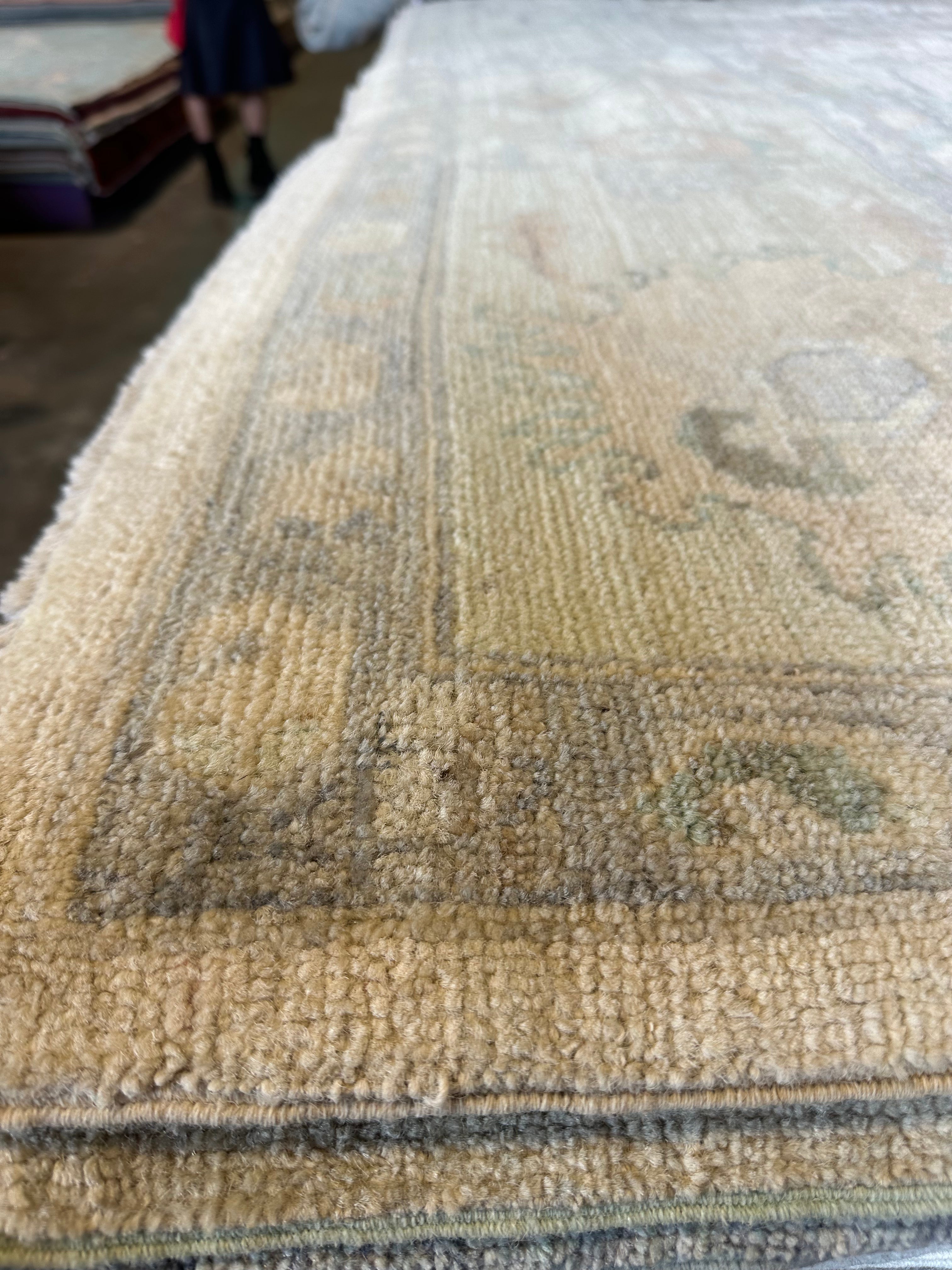 Lauren Mary Kim 9.9x13.9 Cream Afghani Whitewashed Oushak