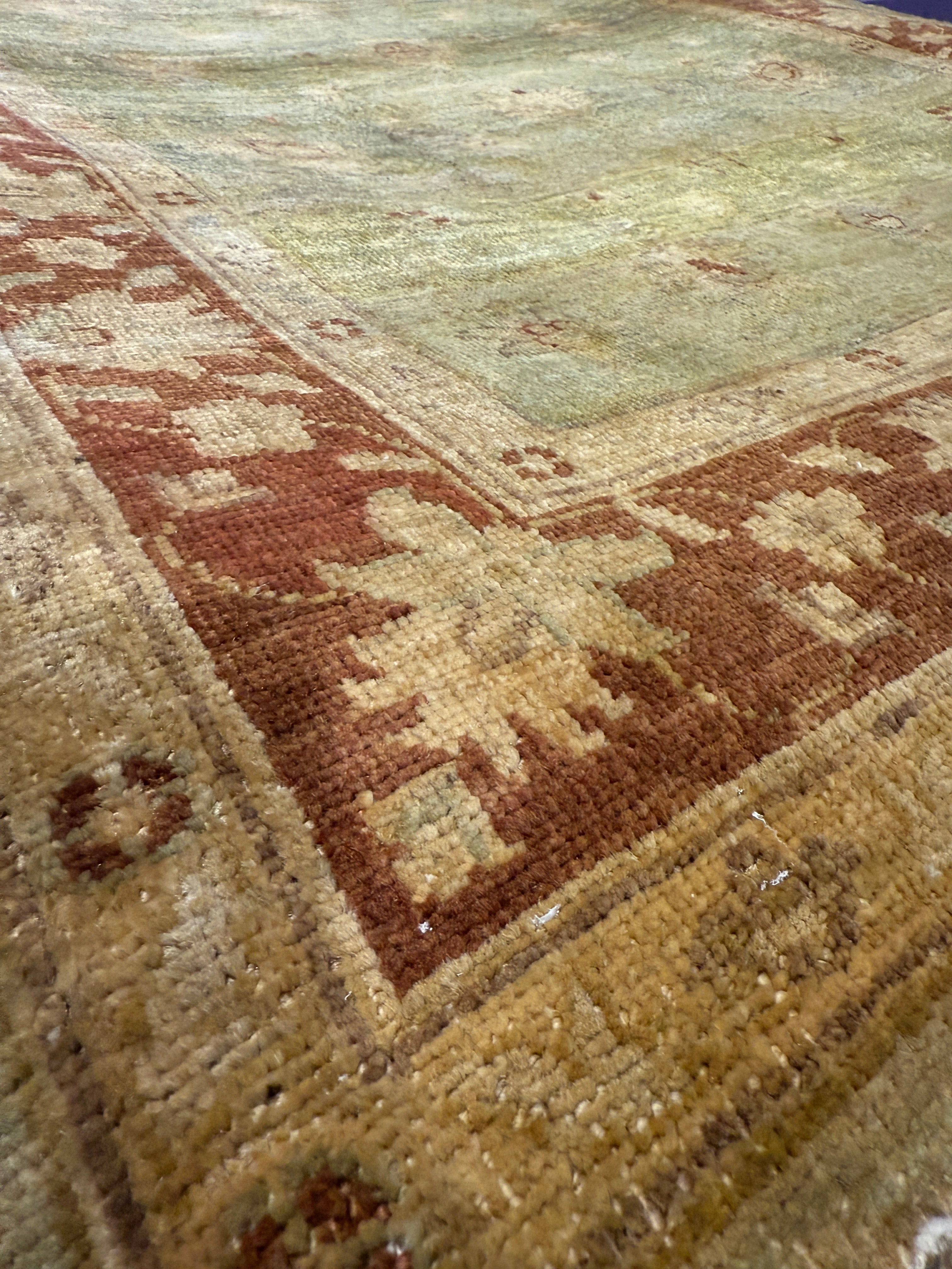 Sage Shirley 3.9x5.7 Afghani Oushak Sage Green Rug