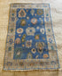 Teresa Palmer 4x6 Hand-Knotted Oushak Rug Blue and Tan