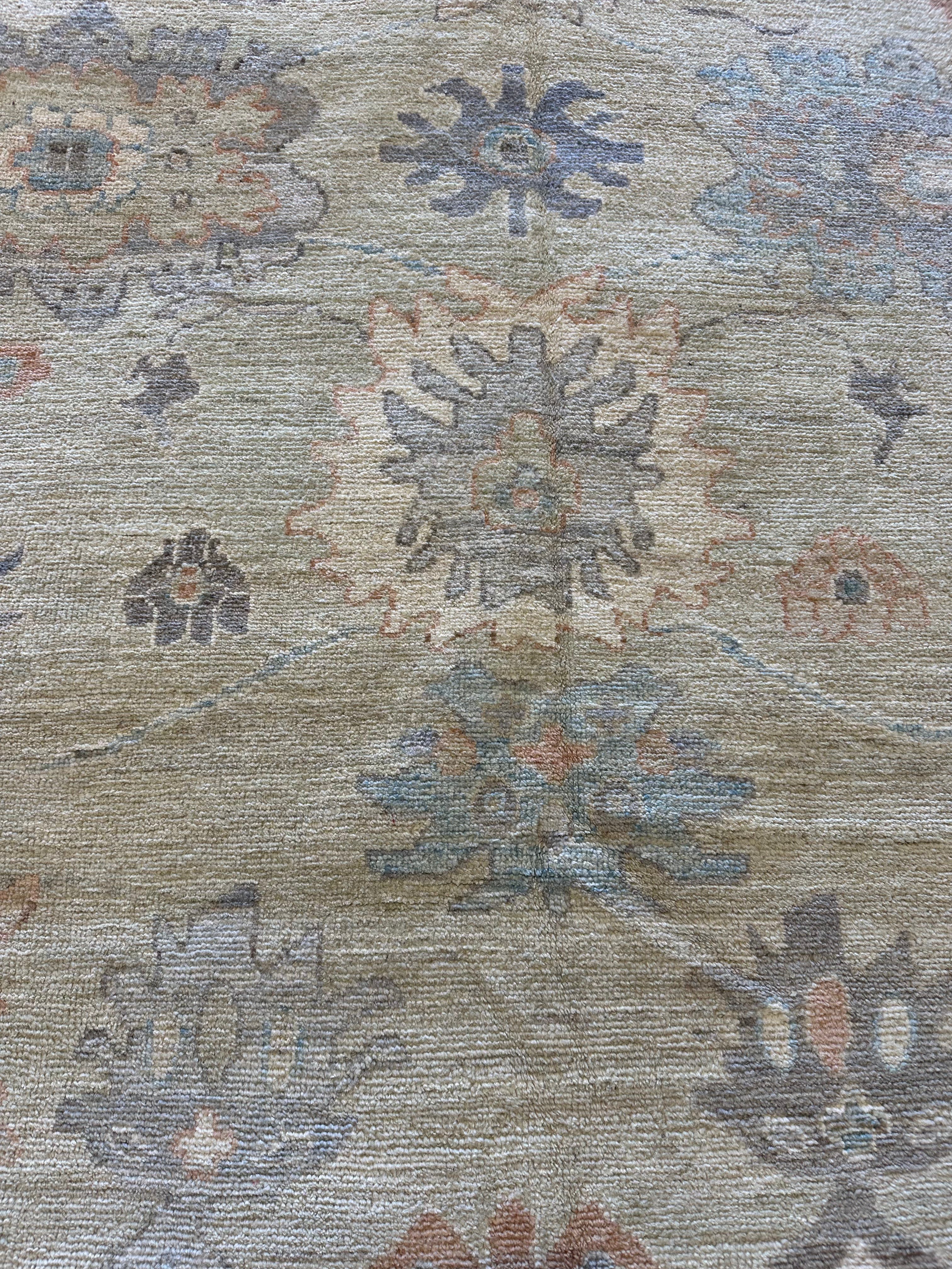 Alexandria Arnold 8.1x9.11 Blue Afghani Whitewashed Oushak