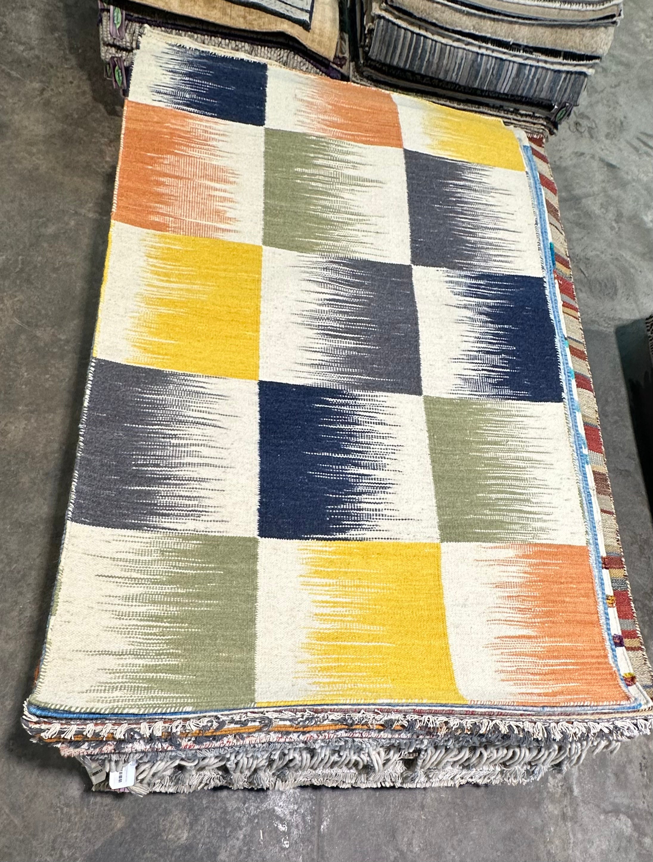 Ron Weiner 4x6 Handwoven Durrie Rug (Multiple Styles)