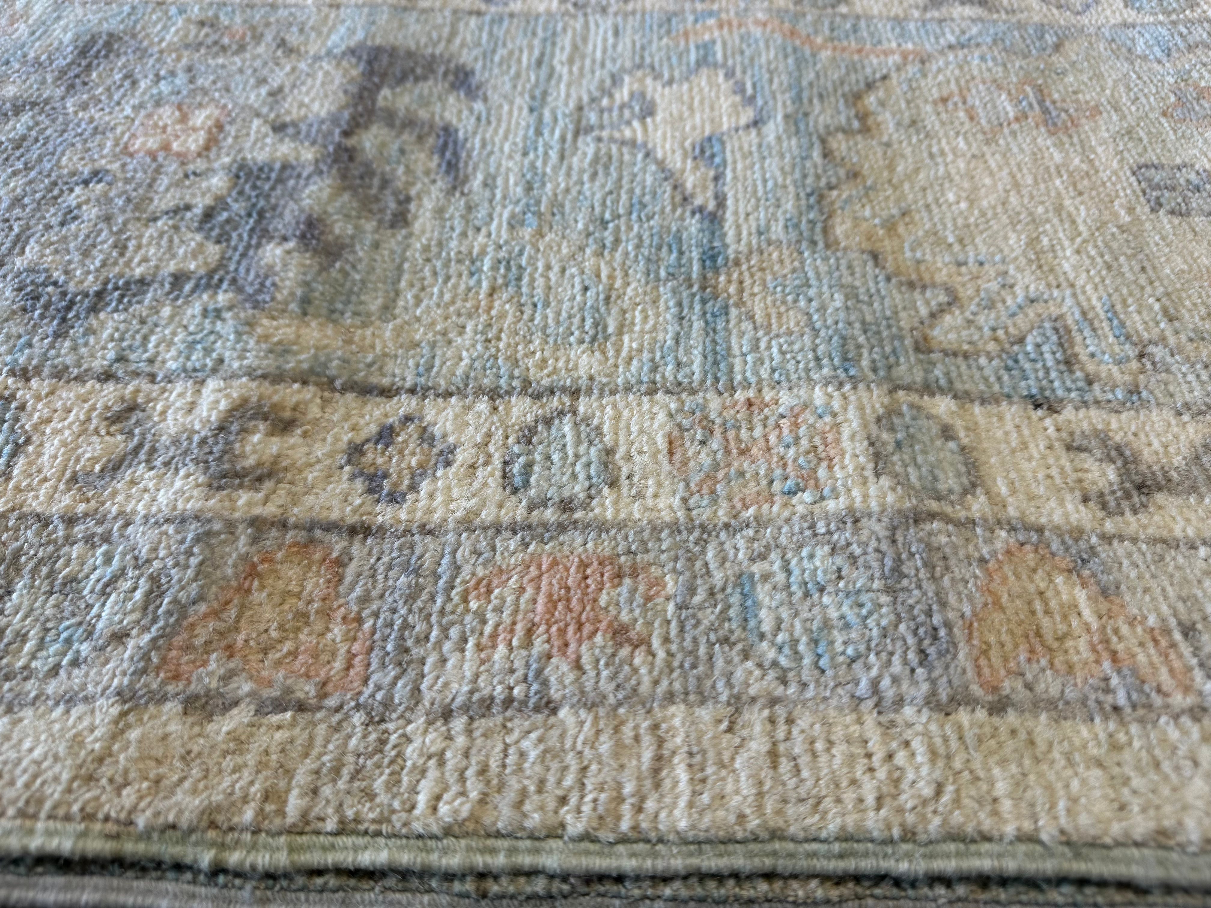 Alexandria Arnold 8.1x9.11 Blue Afghani Whitewashed Oushak
