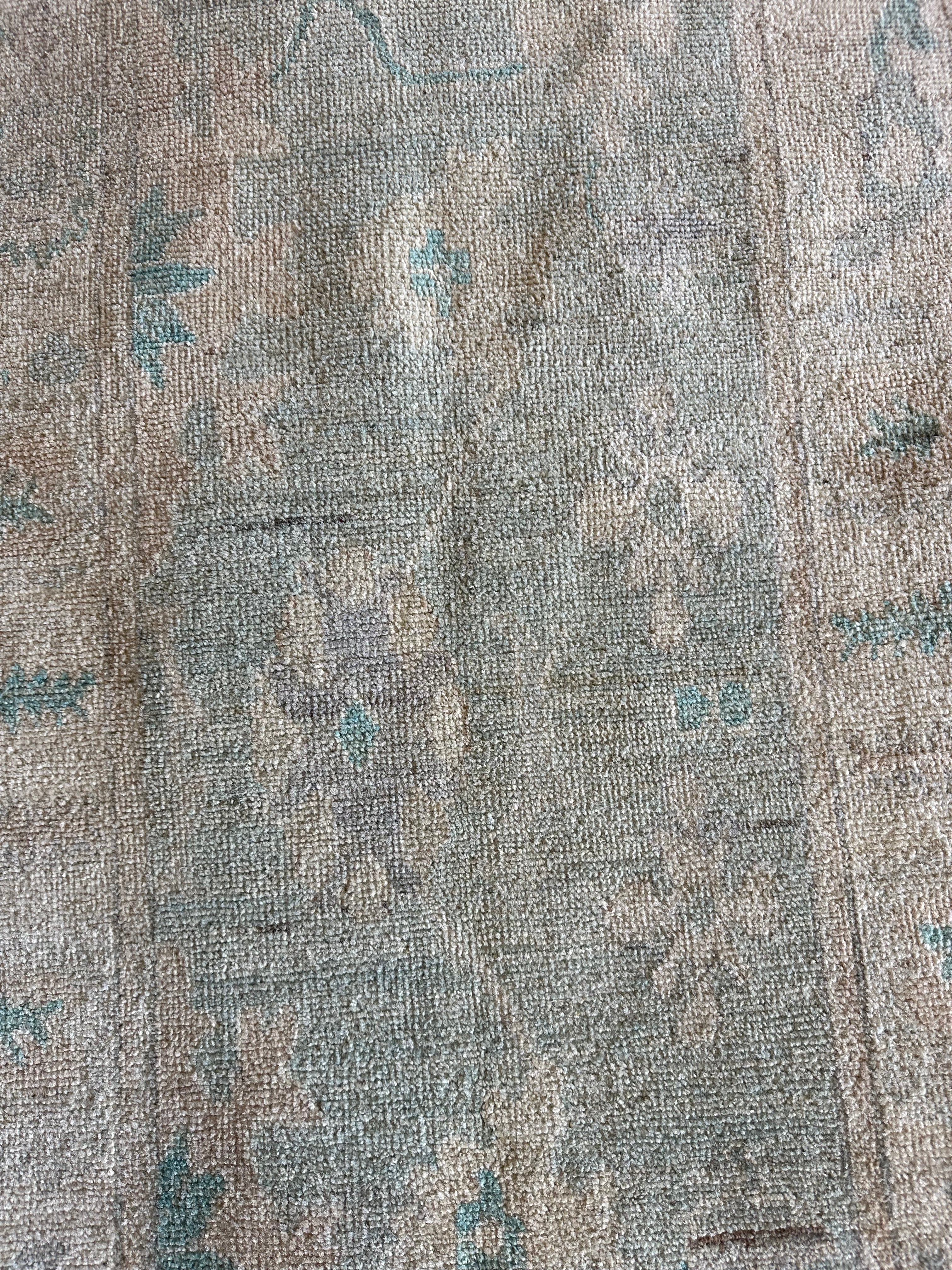 Gigi Grace 2.8x9.8 Blue Afghani Whitewashed Oushak Runner