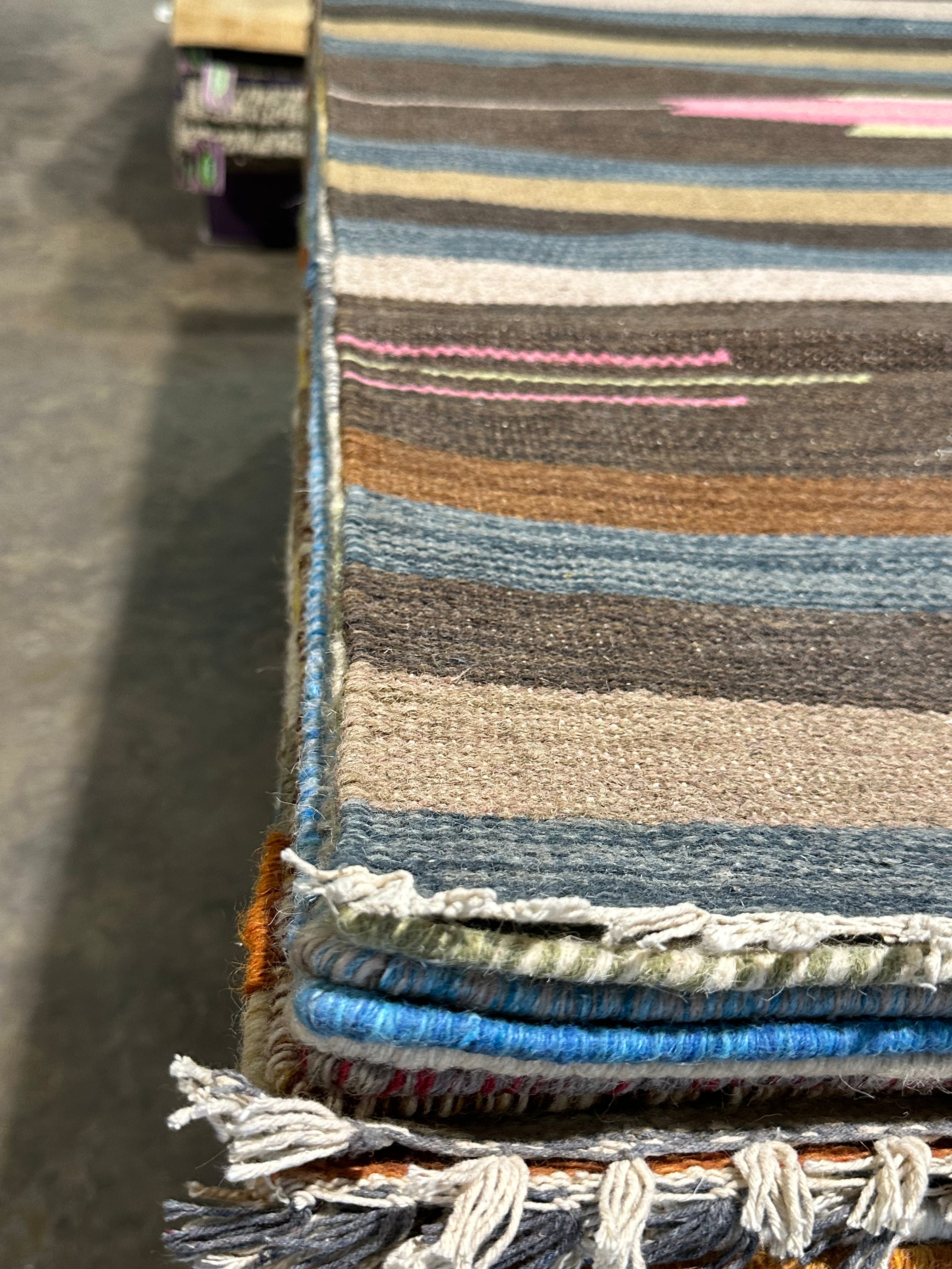 Ron Weiner 4x6 Handwoven Durrie Rug (Multiple Styles)