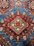 Valeria Cervello 4.2x6.5 Afghani Kazak Blue Rug