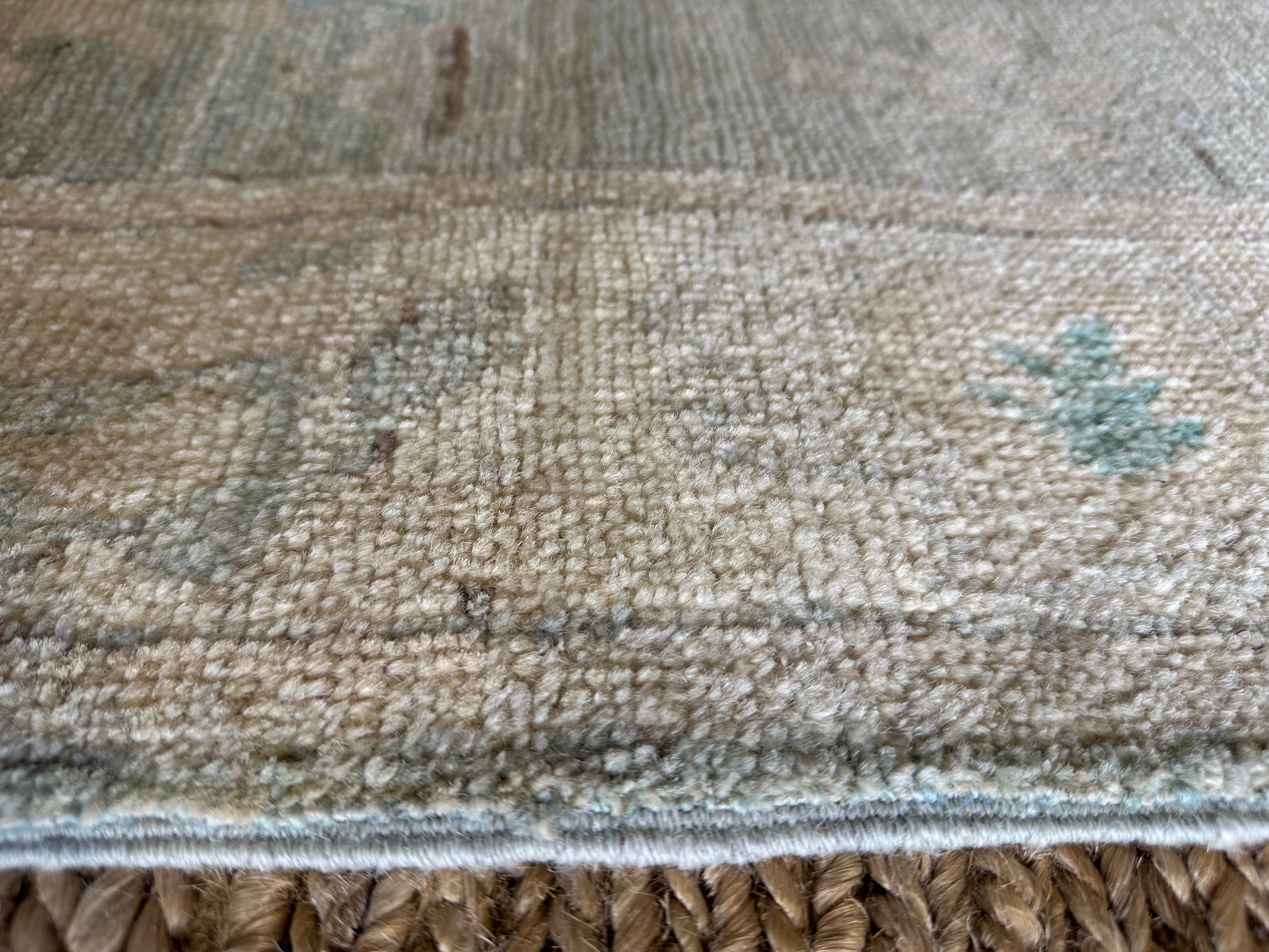 Gigi Grace 2.8x9.8 Blue Afghani Whitewashed Oushak Runner