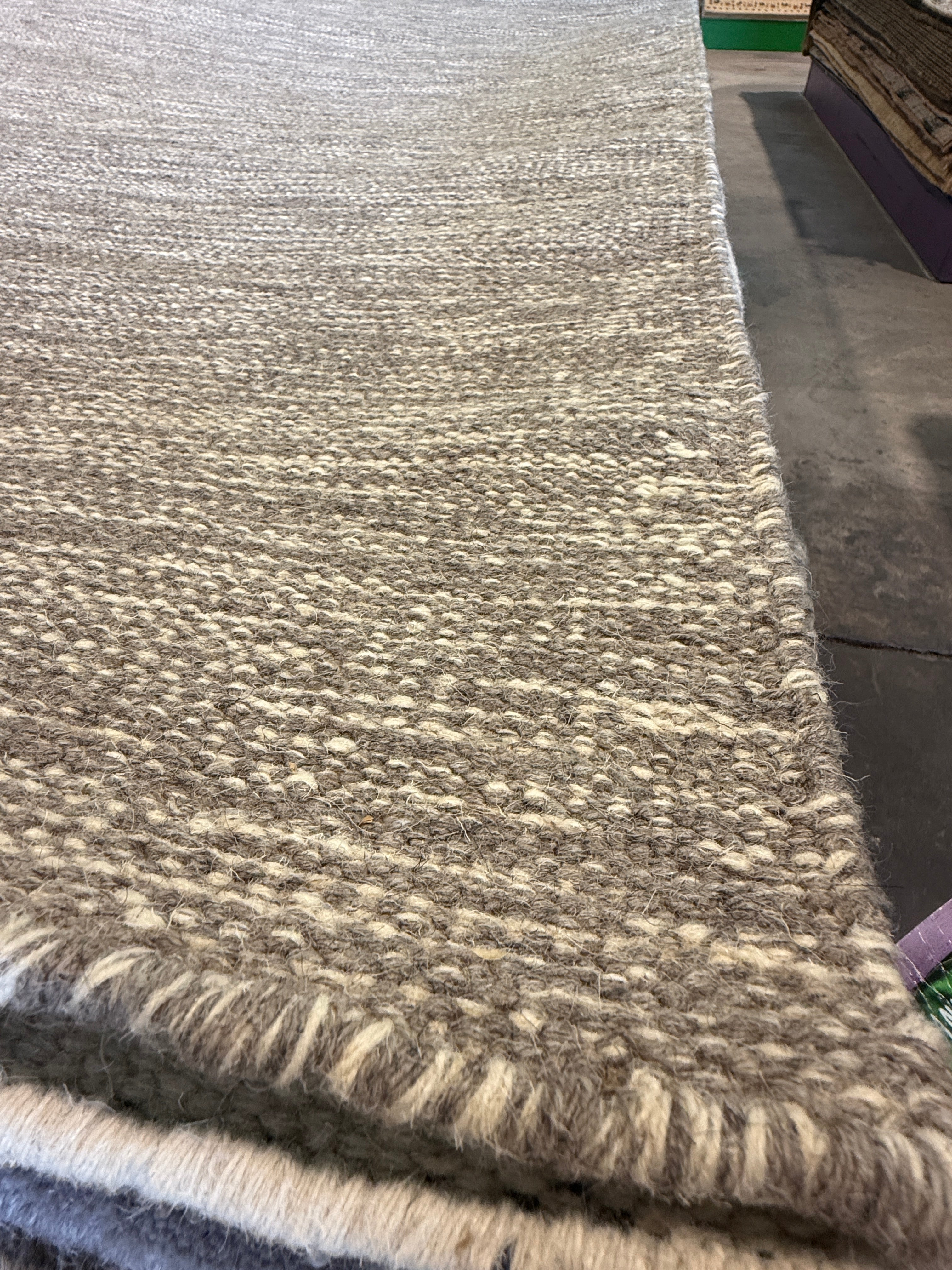 Matt Labagh 6.9x9.6 Light Grey Handwoven Modern Rug