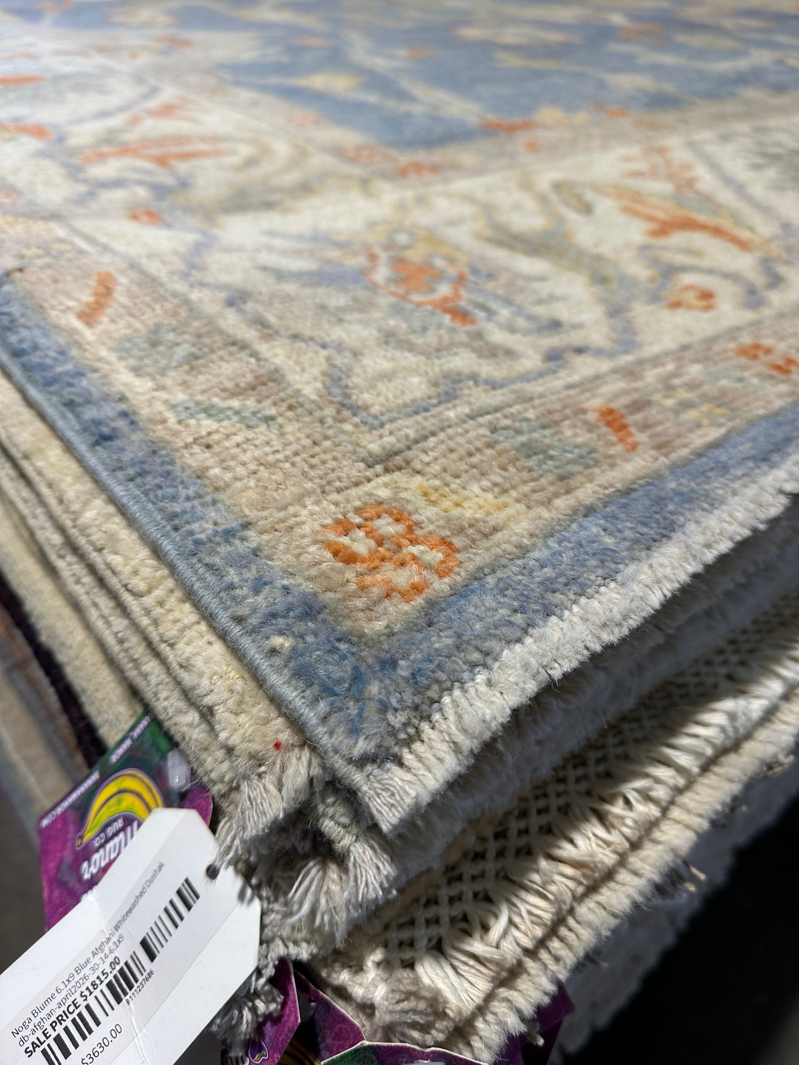 Sue Elliott-Nichols 6x8.9 Afghani Colorful Oushak