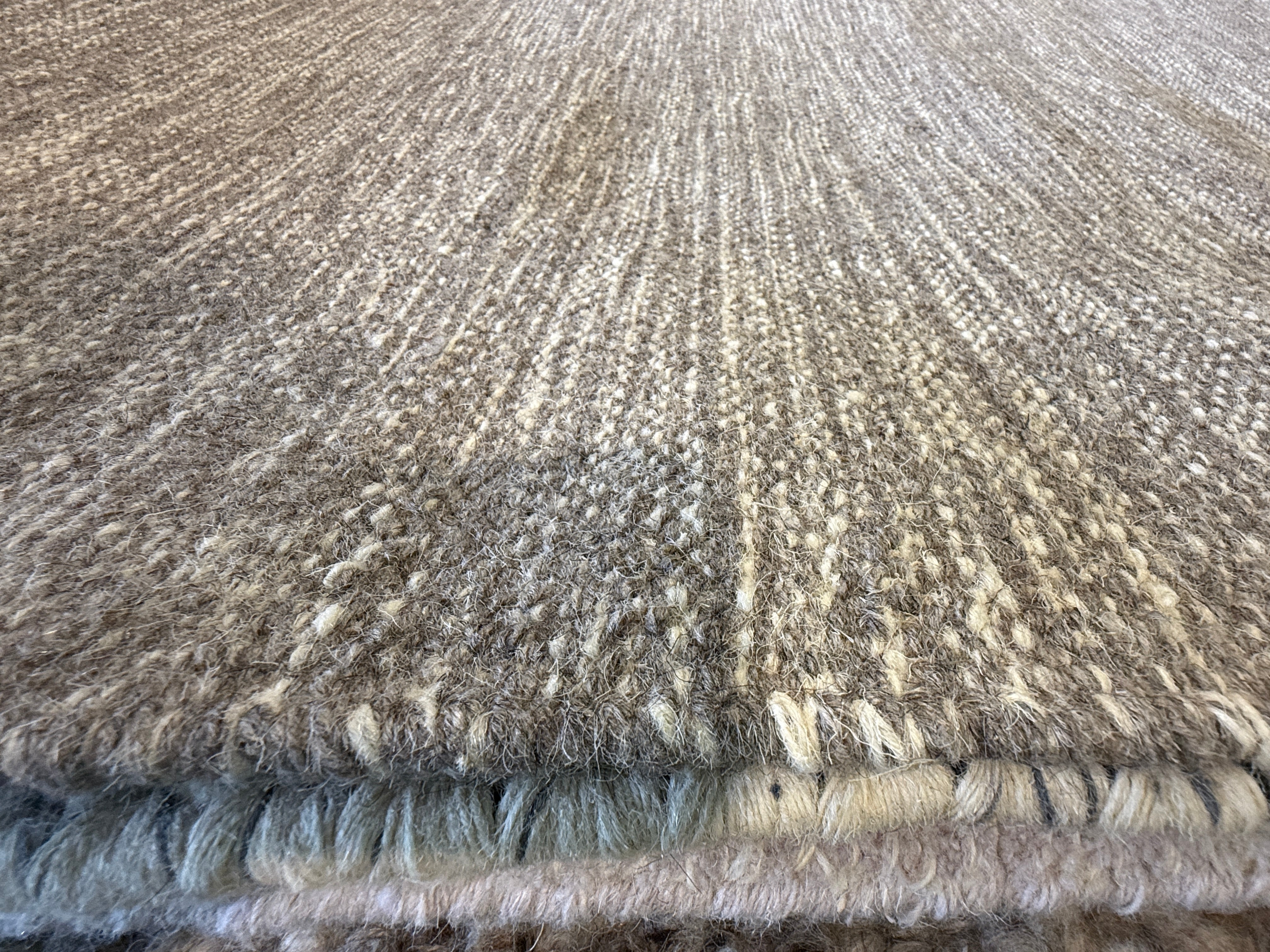 Matt Labagh 6.9x9.6 Light Grey Handwoven Modern Rug