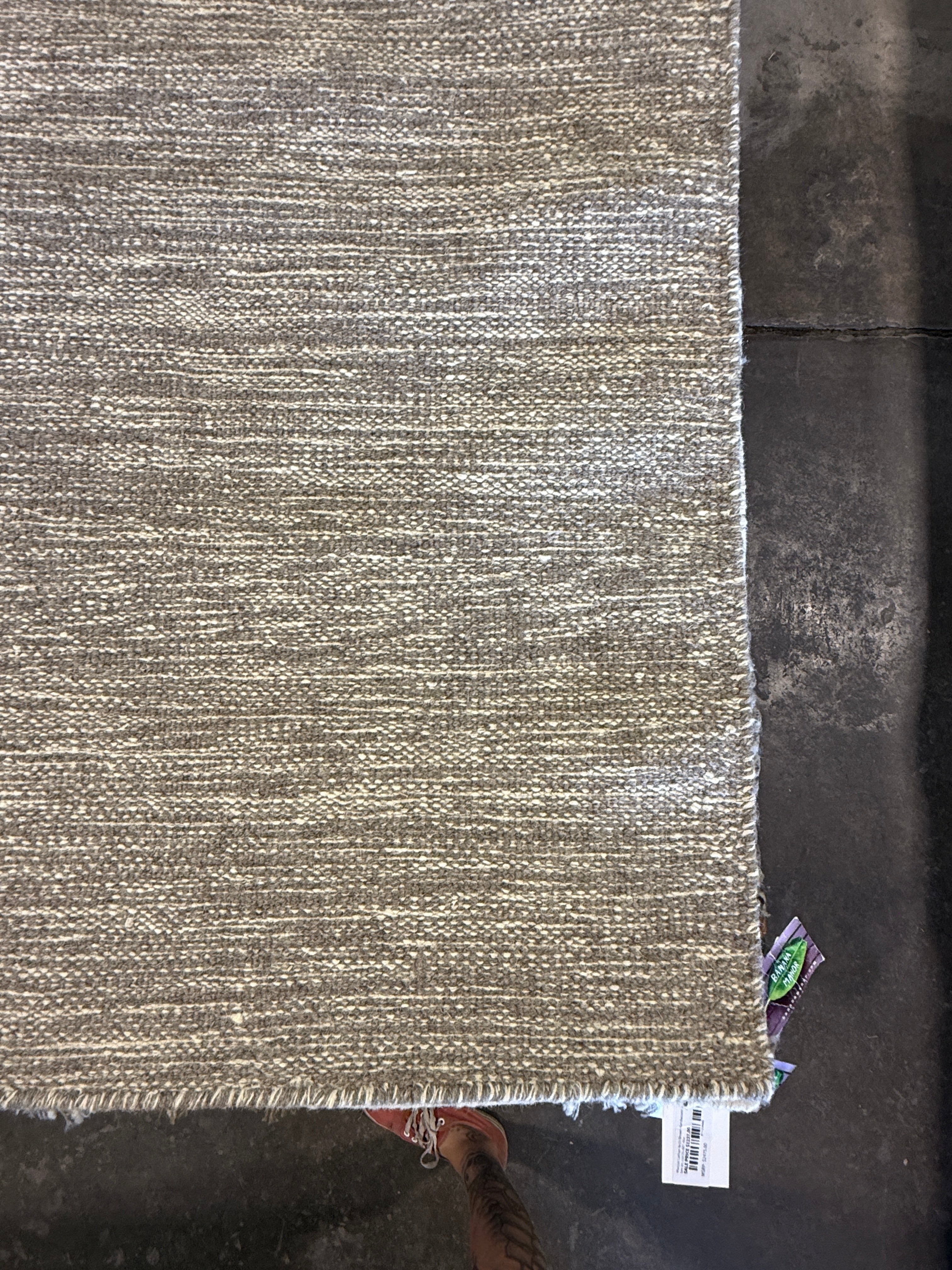 Matt Labagh 6.9x9.6 Light Grey Handwoven Modern Rug