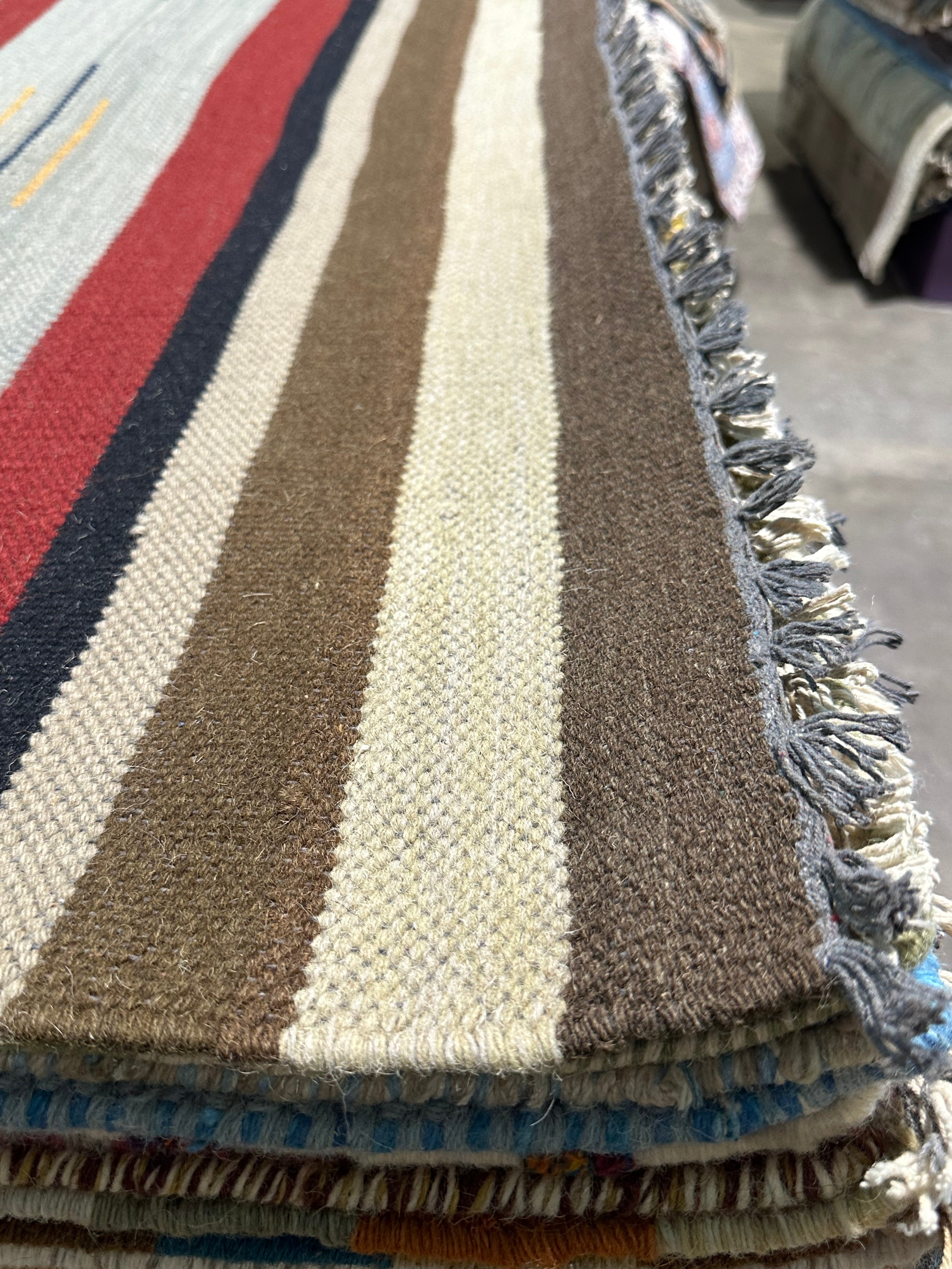 Ron Weiner 4x6 Handwoven Durrie Rug (Multiple Styles)