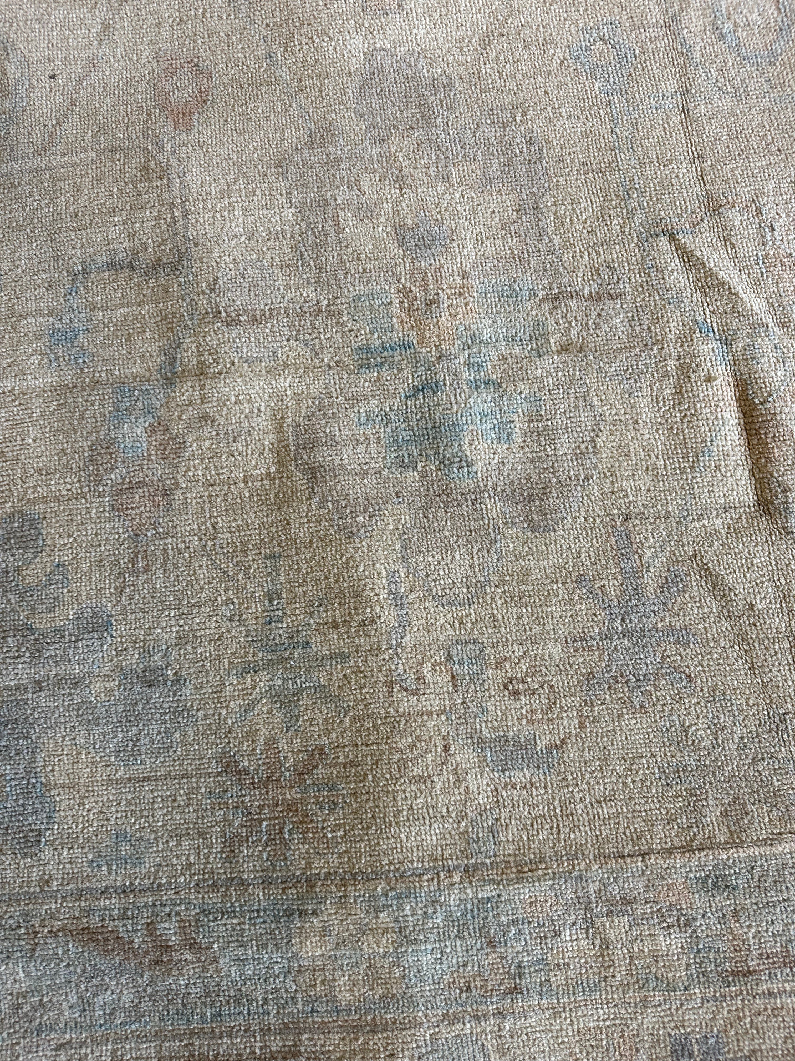 Maggie Parto 9.10x13.9 Cream Afghani Whitewashed Oushak