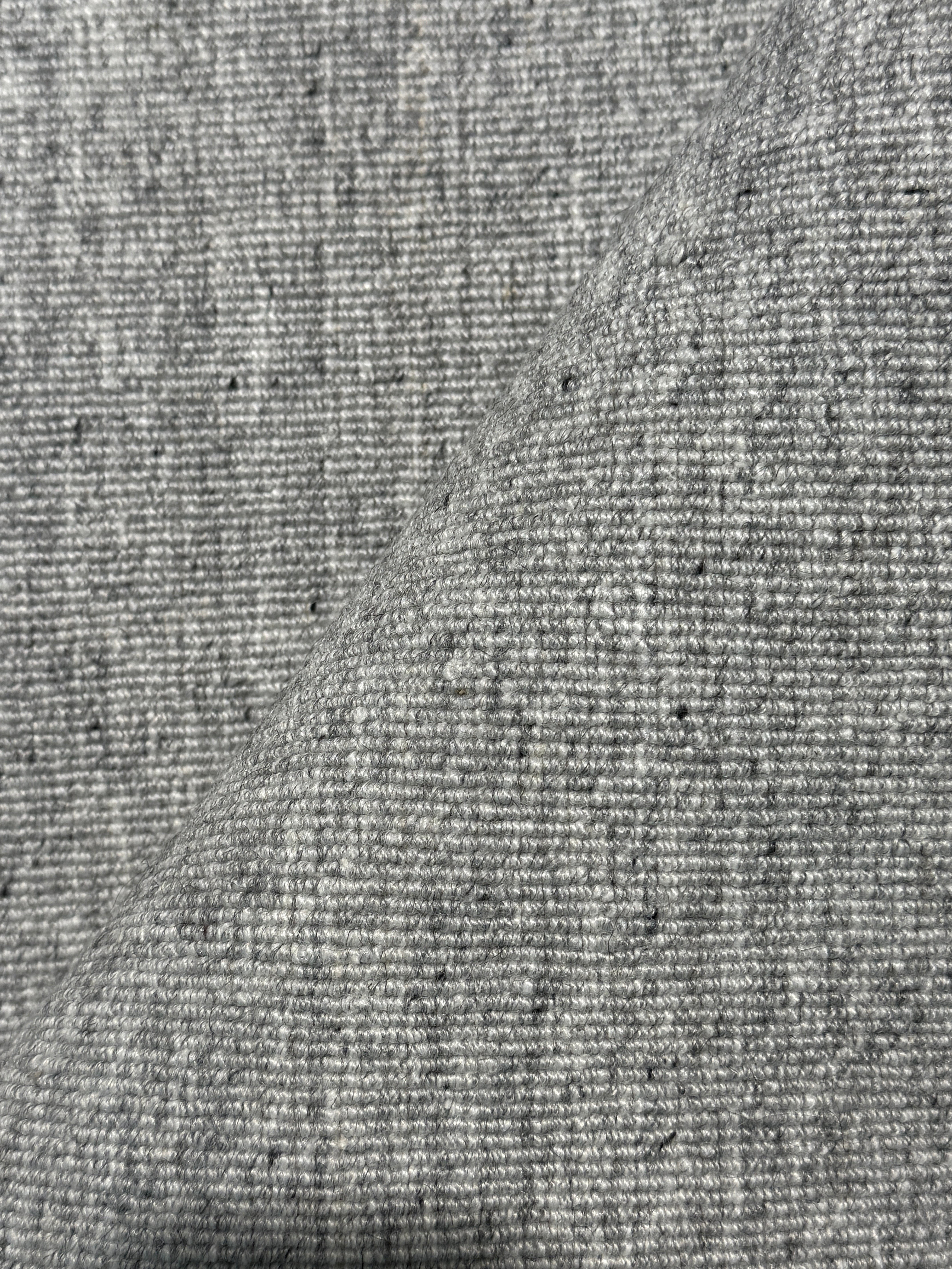 Van by the River 6.6x8.3 Silver Handwoven Durrie Rug CLEARANCE