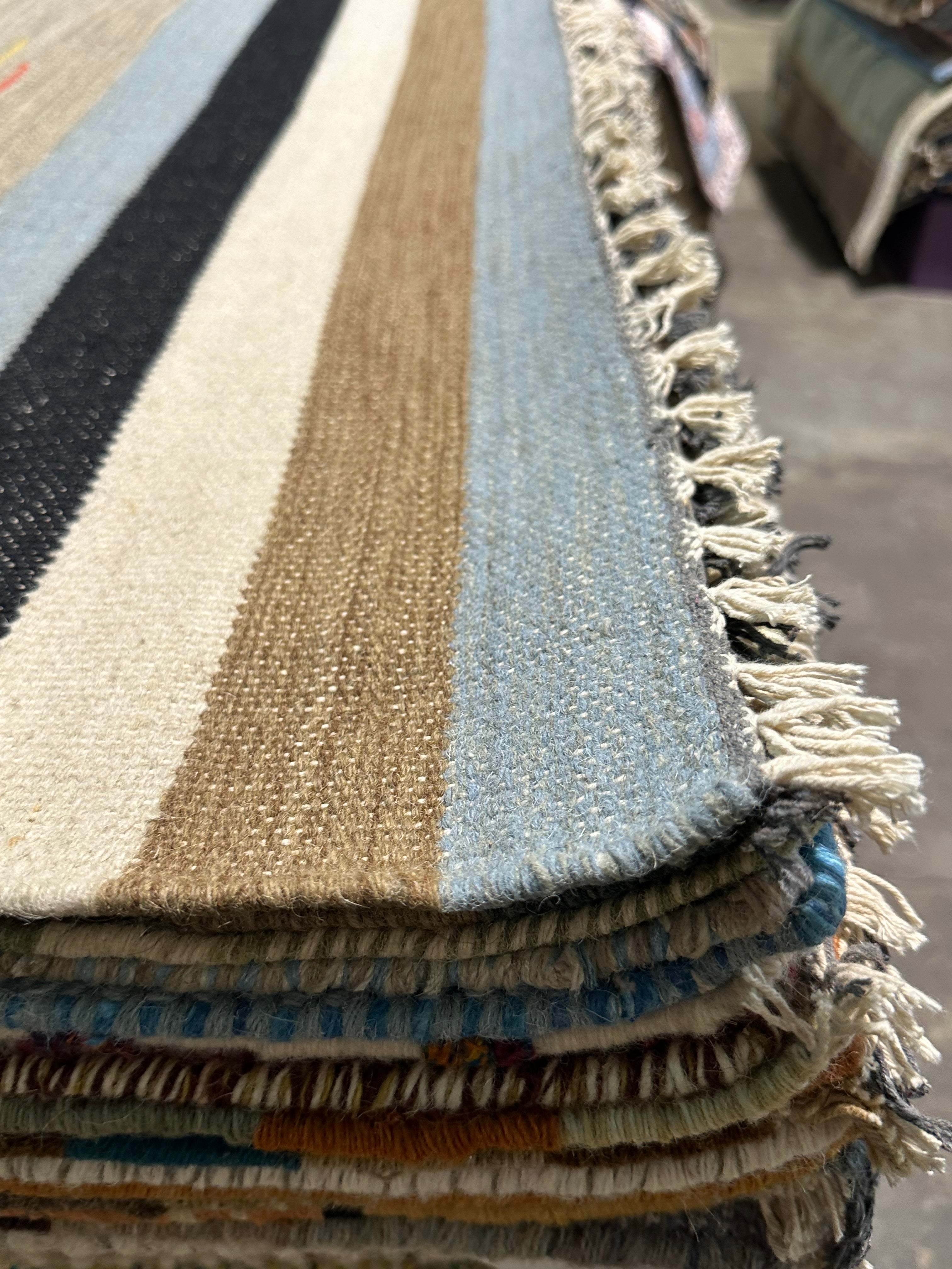 Ron Weiner 4x6 Handwoven Durrie Rug (Multiple Styles)