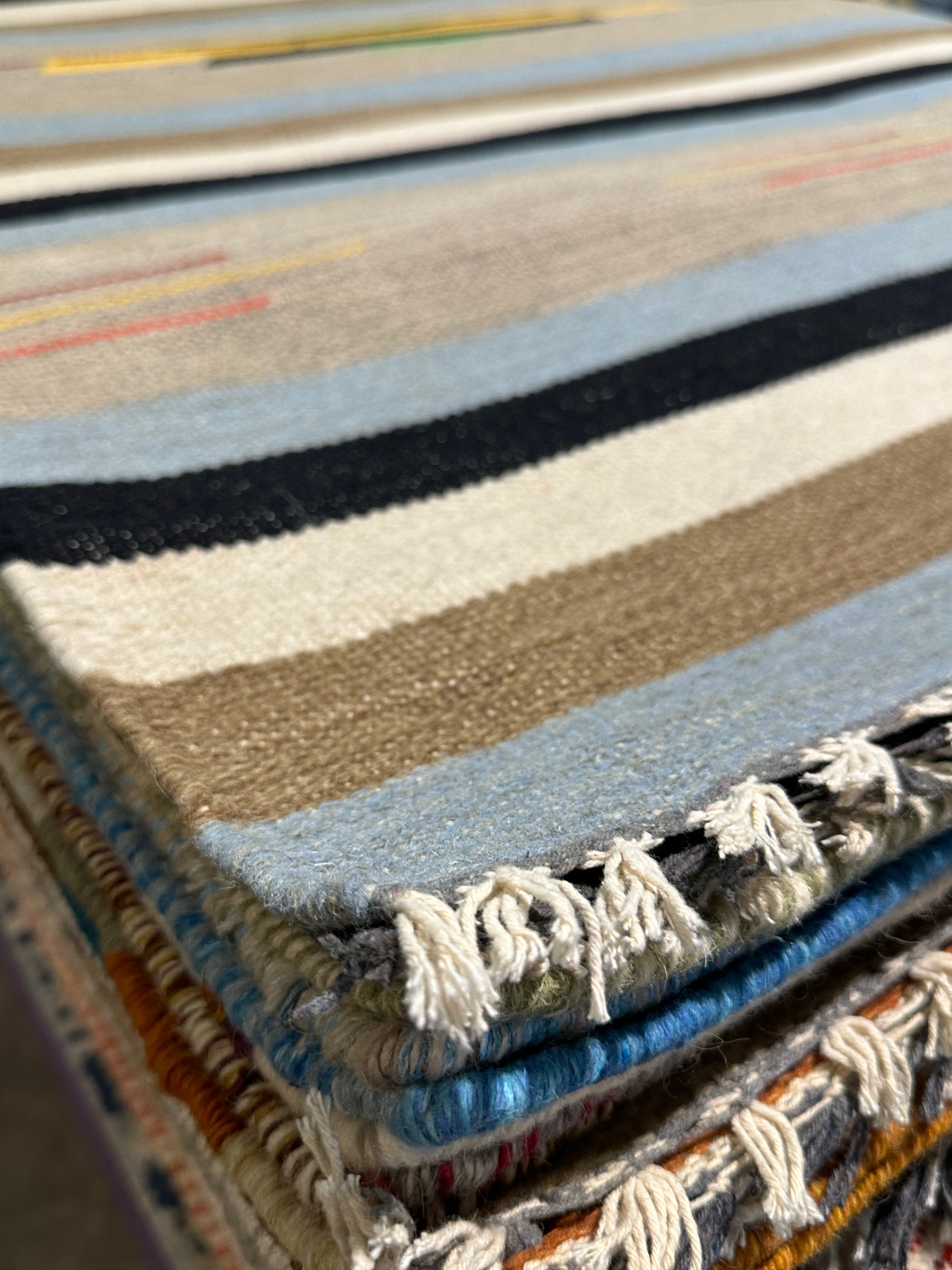 Ron Weiner 4x6 Handwoven Durrie Rug (Multiple Styles)