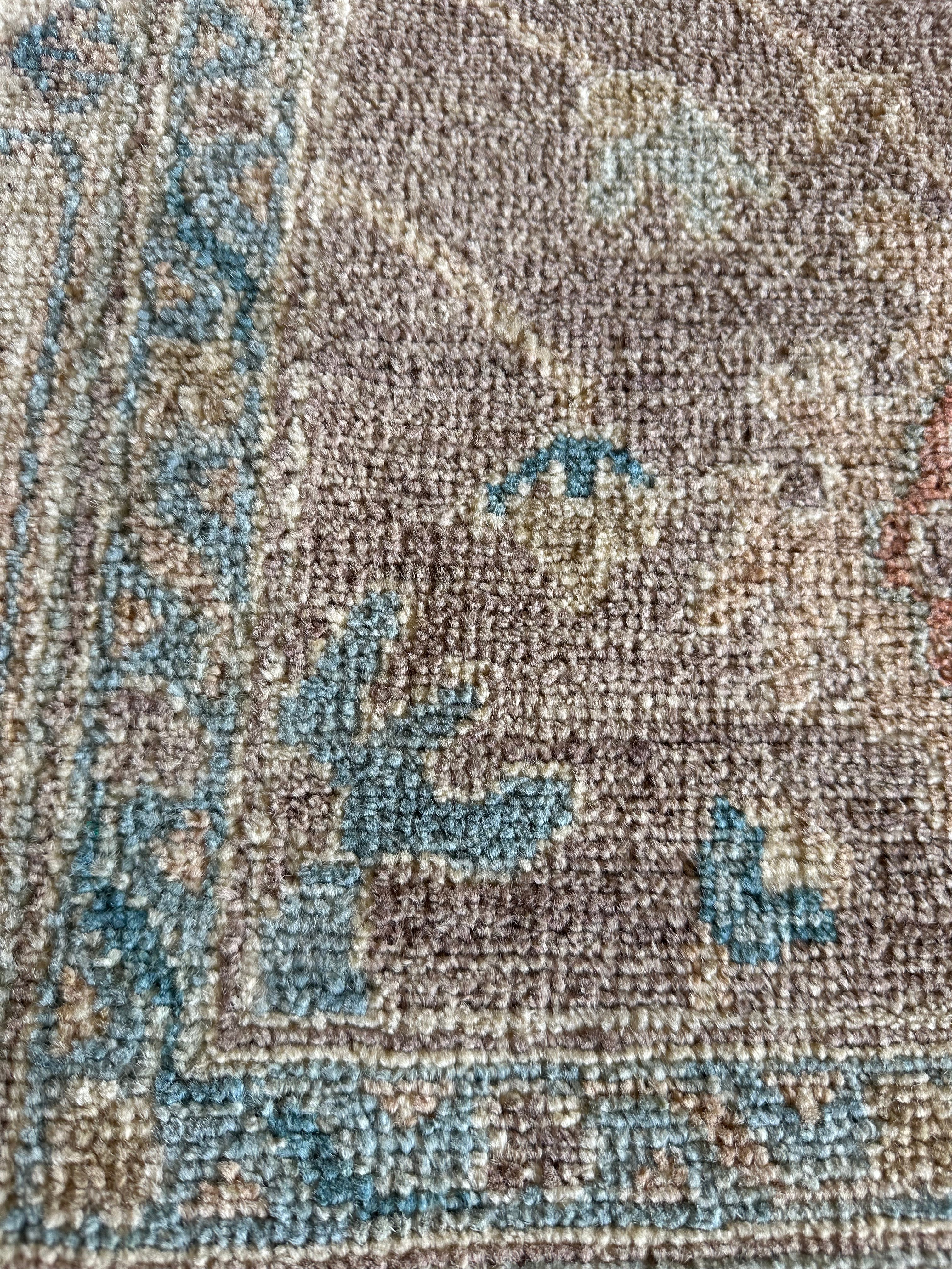 Narmar Hanna 4.3x6 Purple Afghani Whitewashed Oushak