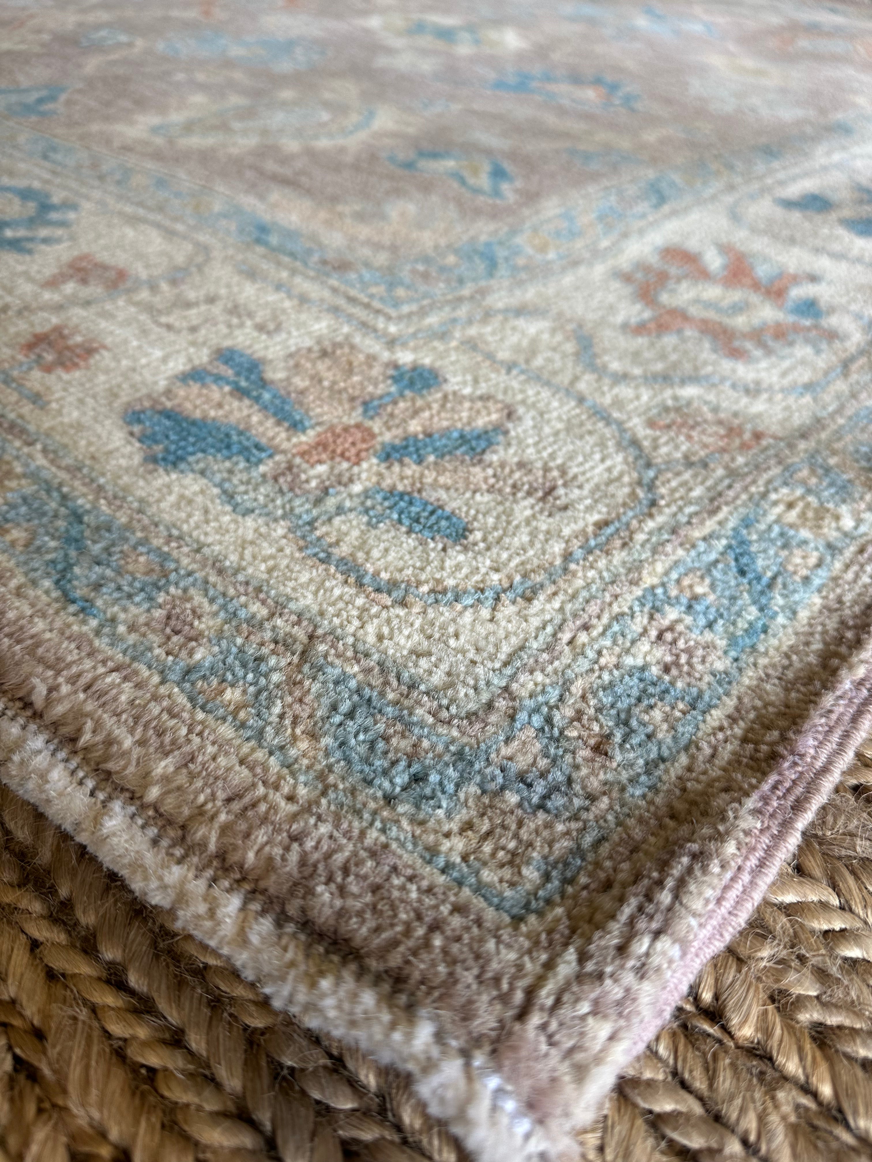 Narmar Hanna 4.3x6 Purple Afghani Whitewashed Oushak