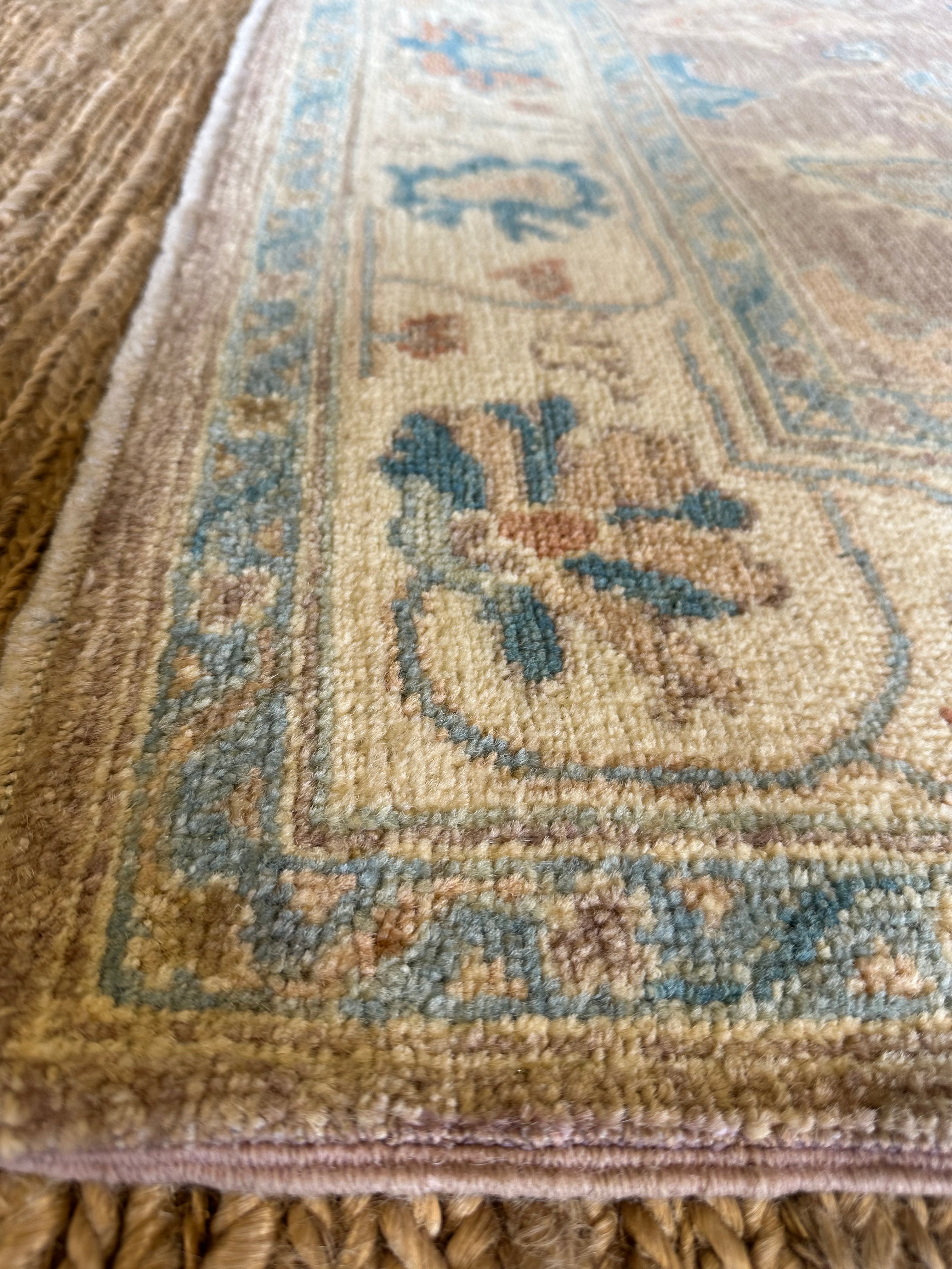 Narmar Hanna 4.3x6 Purple Afghani Whitewashed Oushak