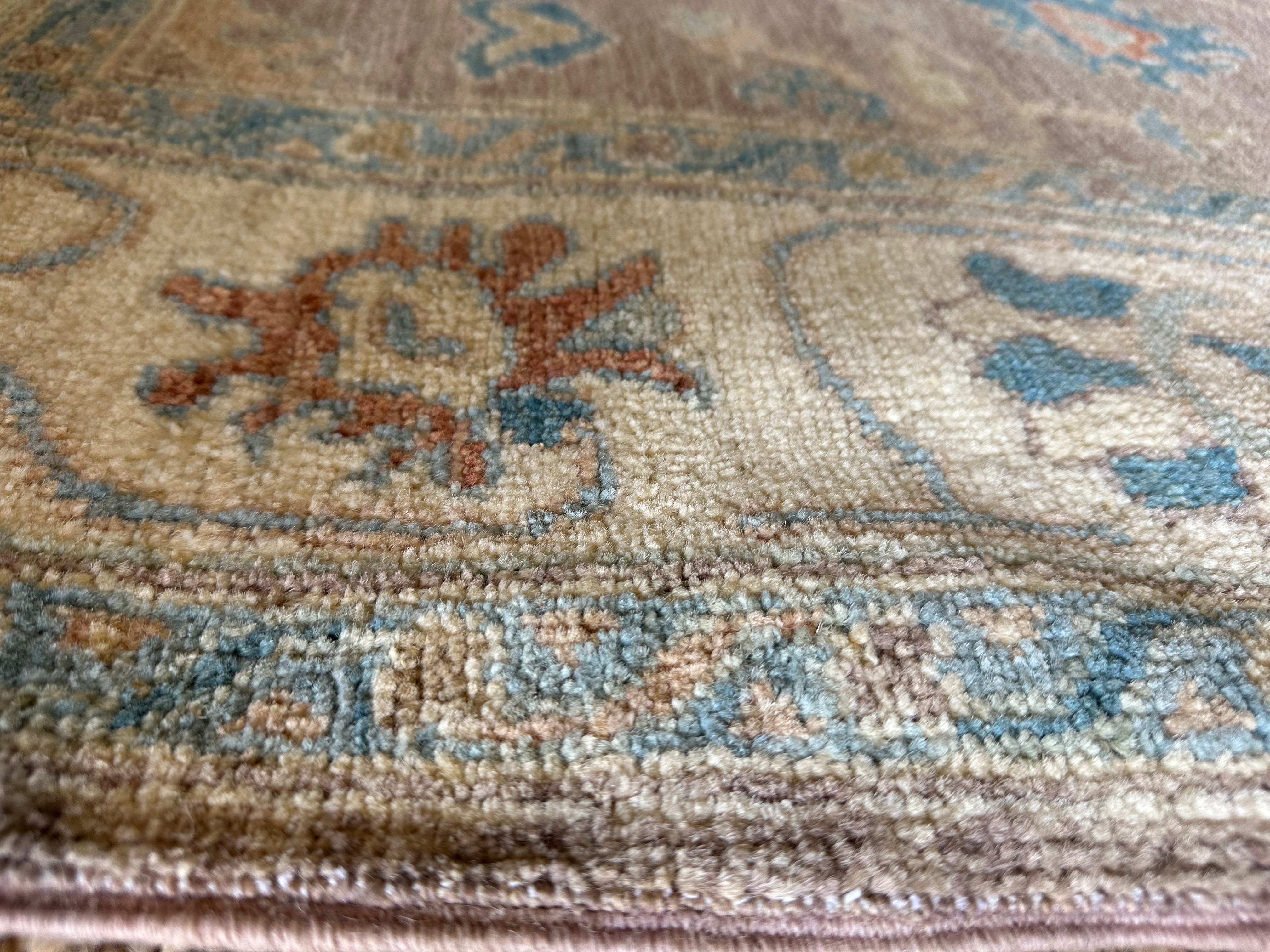 Narmar Hanna 4.3x6 Purple Afghani Whitewashed Oushak