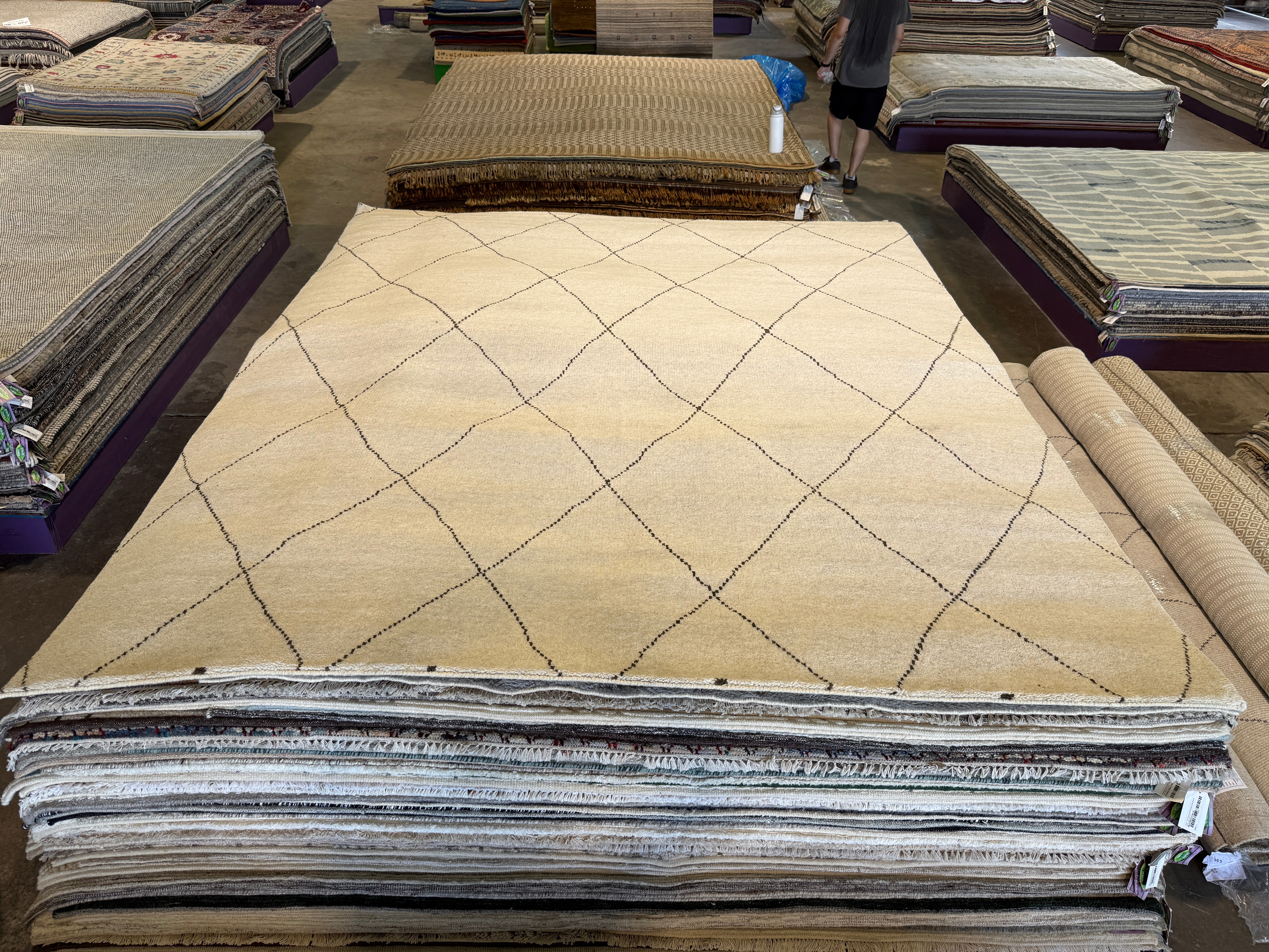 François Arnaud Beige Hand-Knotted Moroccan Style Rug (Multiple Sizes)