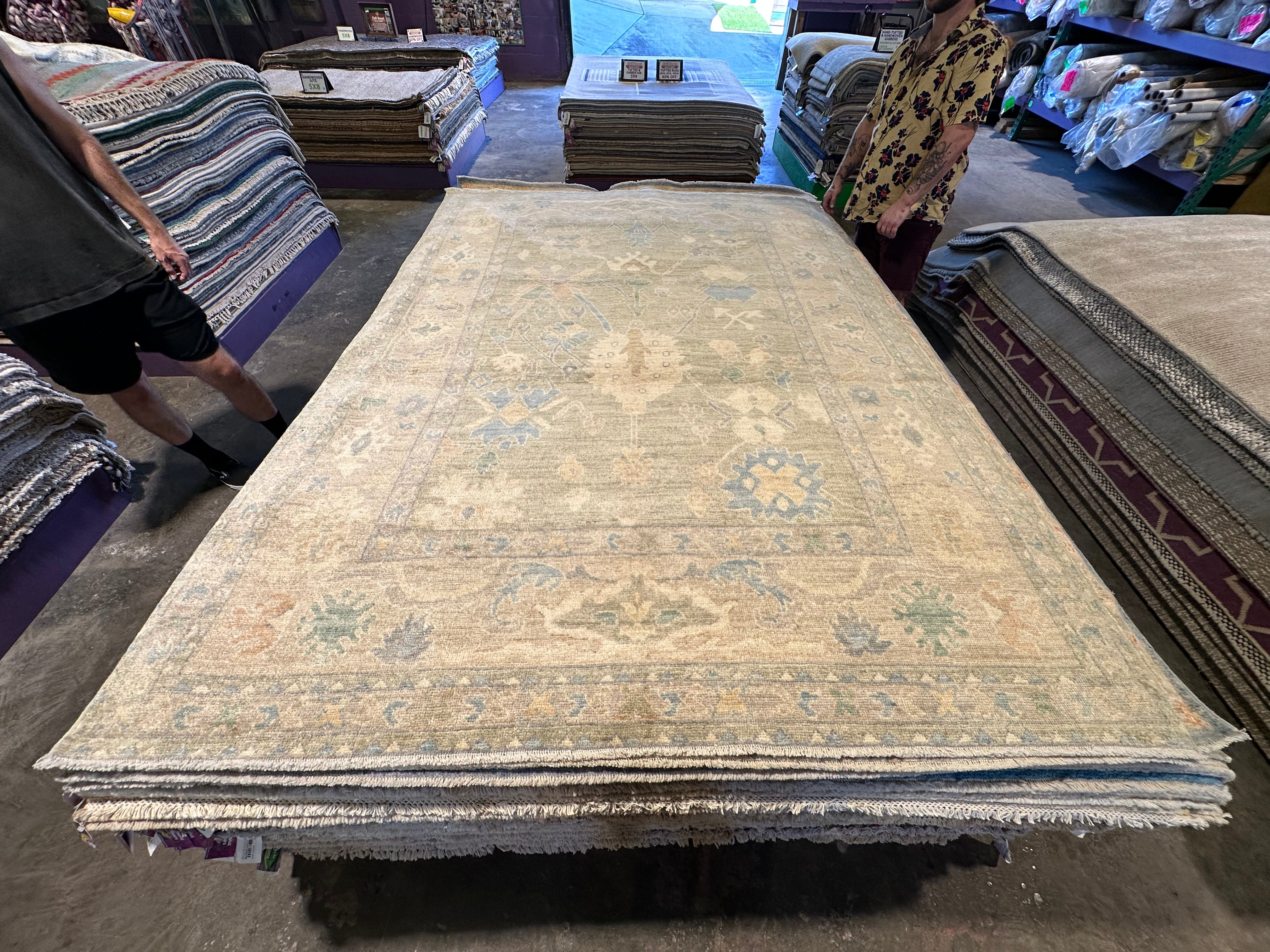 Wendy Elliott 5.9x7.10 Afghani Whitewashed Oushak