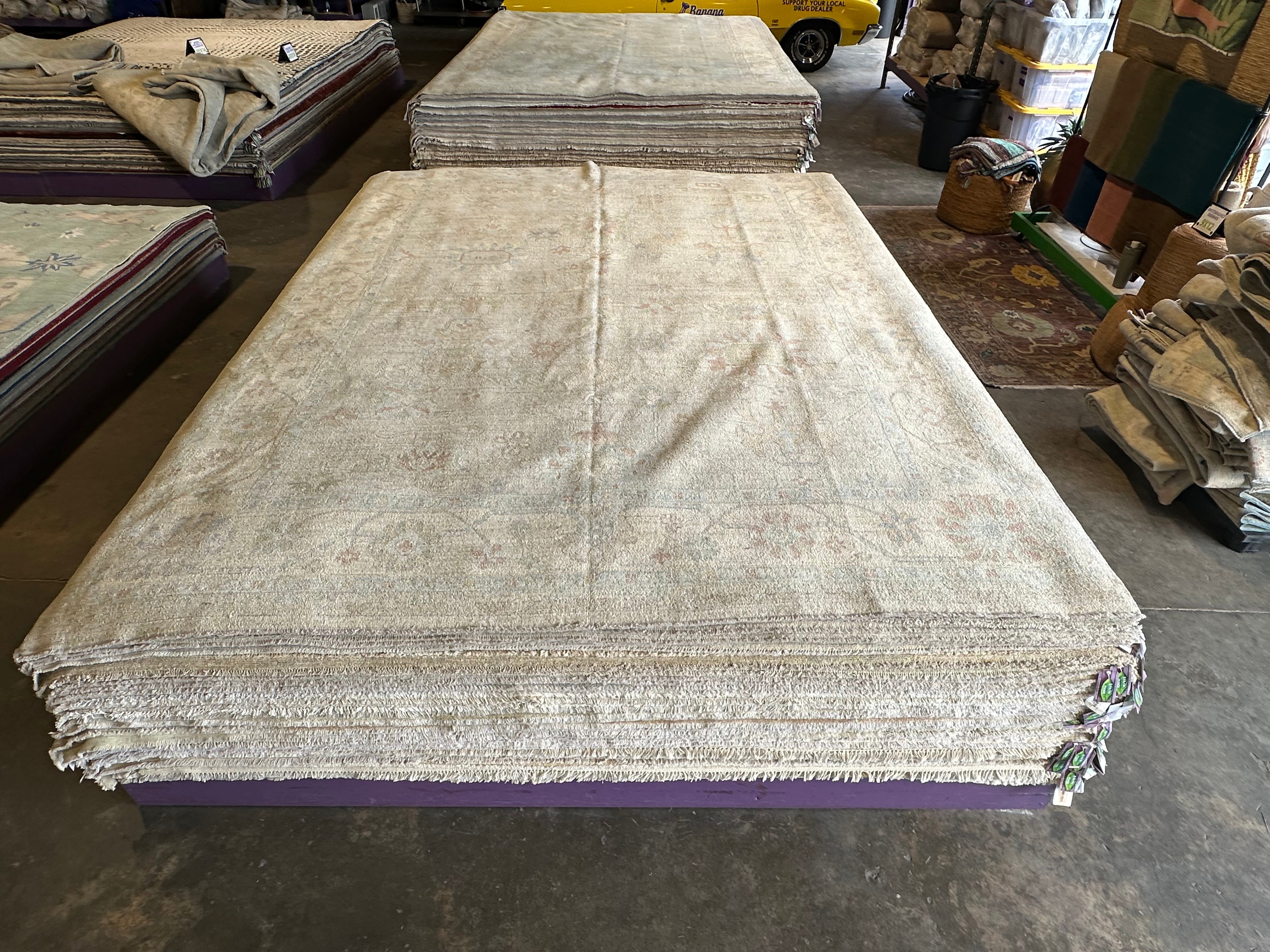 Camille Giuffre 8.11x12 Cream Afghani Whitewashed Oushak
