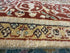 Zara Nikou Sichani 8x10 Ivory and Red Hand-Knotted Kashan Rug