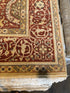 Zara Nikou Sichani 8x10 Ivory and Red Hand-Knotted Kashan Rug