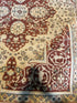 Zara Nikou Sichani 8x10 Ivory and Red Hand-Knotted Kashan Rug
