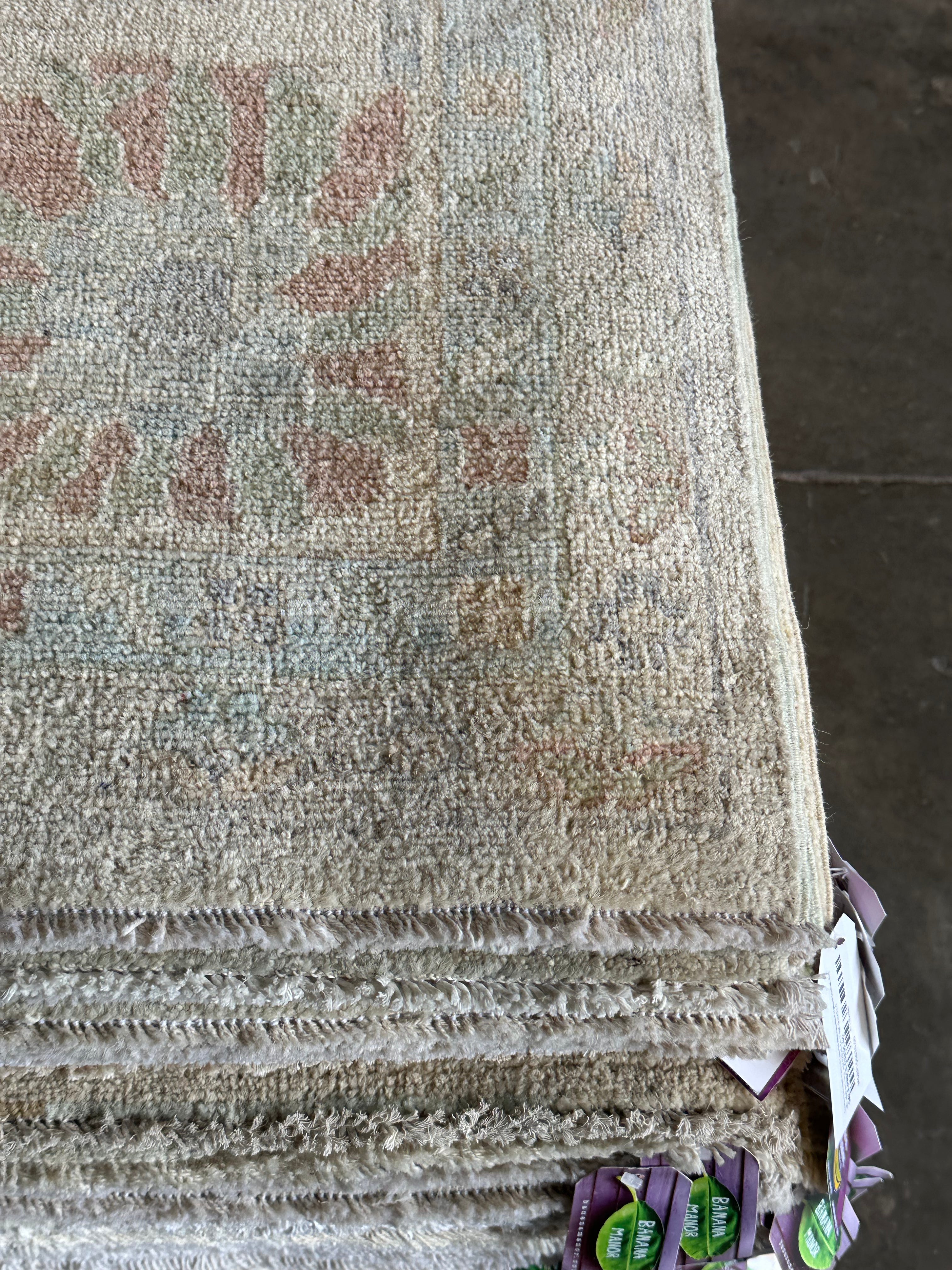Camille Giuffre 8.11x12 Cream Afghani Whitewashed Oushak