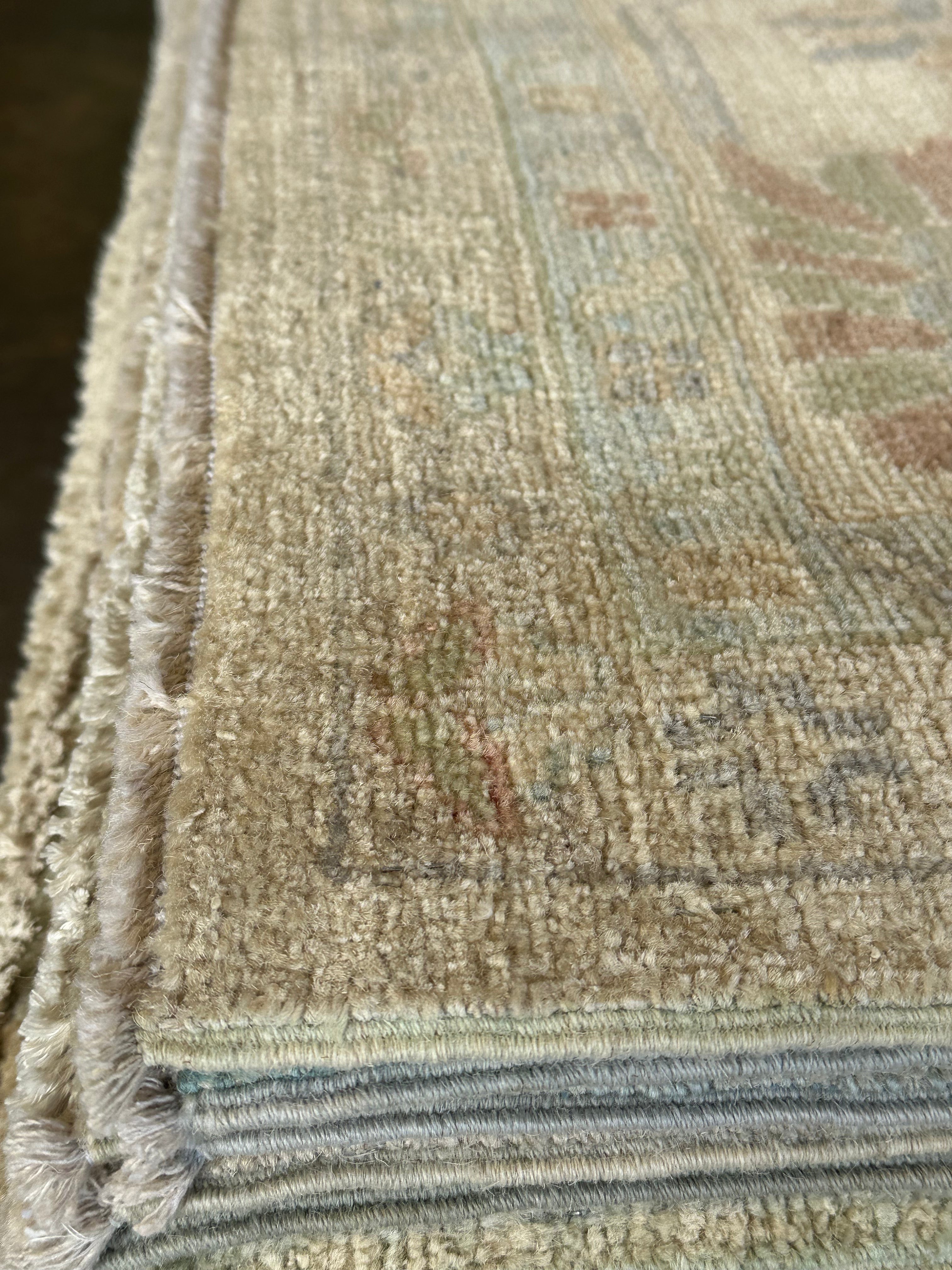 Camille Giuffre 8.11x12 Cream Afghani Whitewashed Oushak
