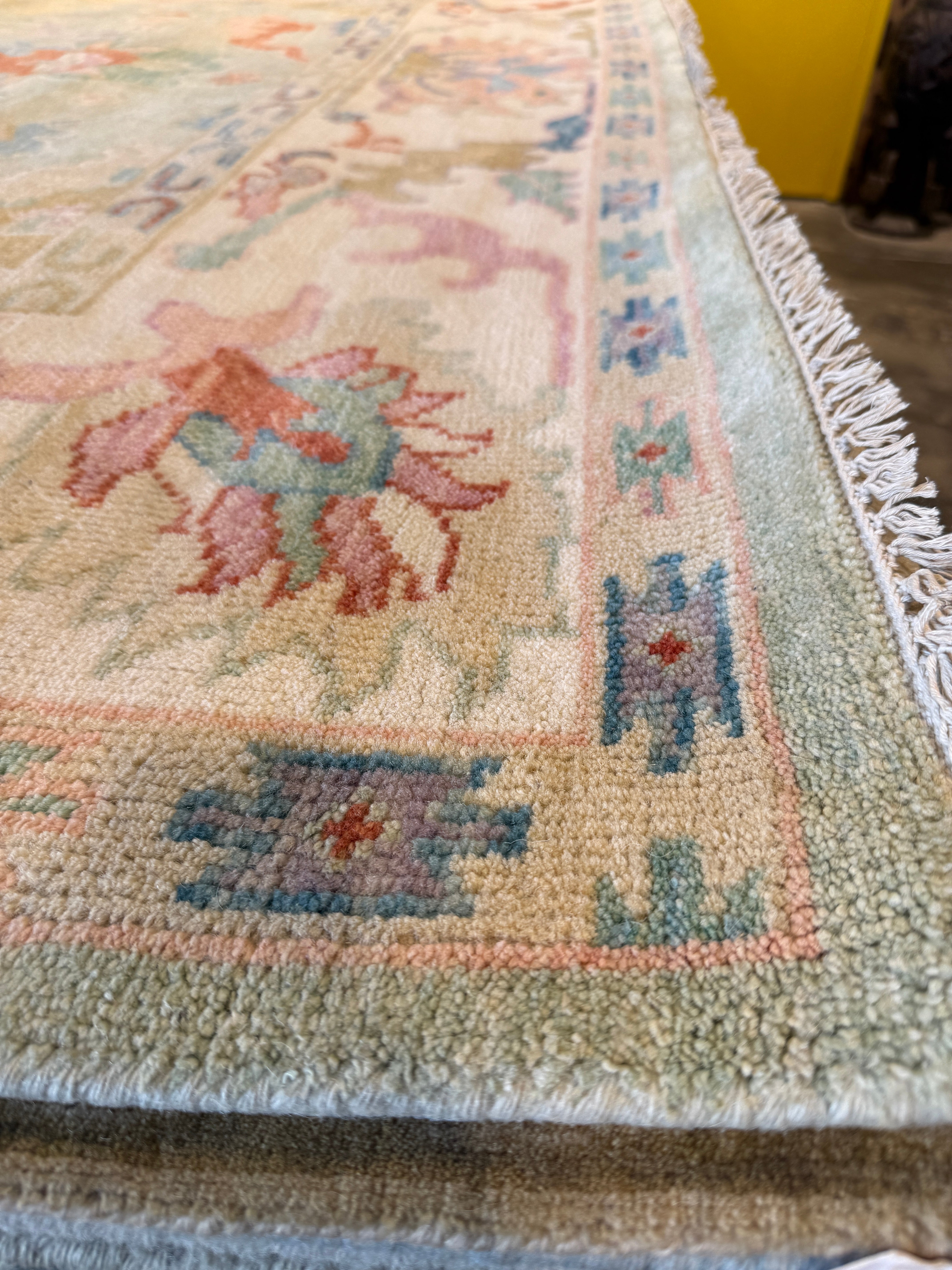 Pearl McKearn 8x10 Multi Color Hand-Knotted Oushak Rug
