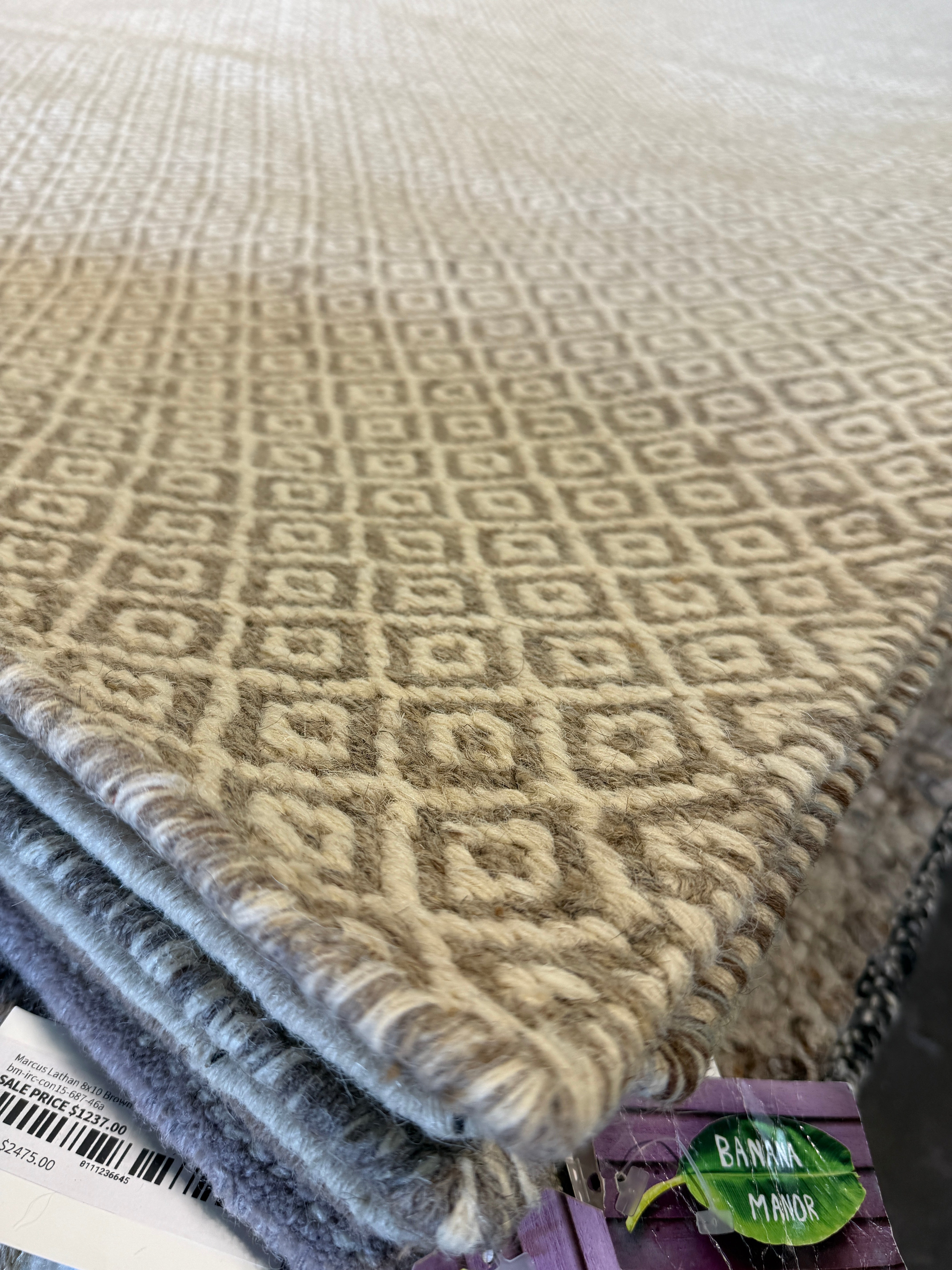 Chris Austin 6.9x9.6 Light Grey Handwoven Modern Rug