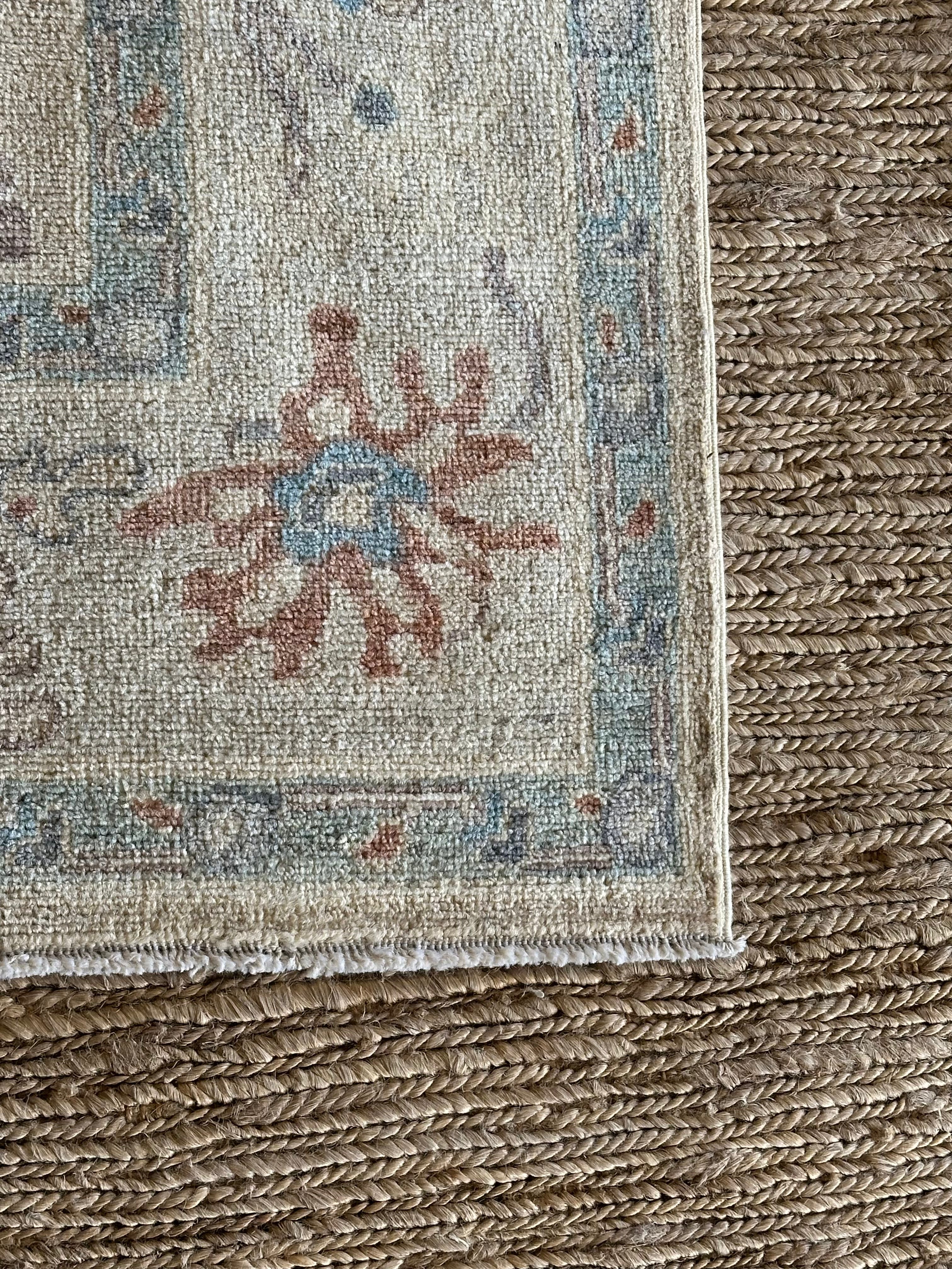 Molly B. Thomas 6.1x9 Cream Afghani Whitewashed Oushak