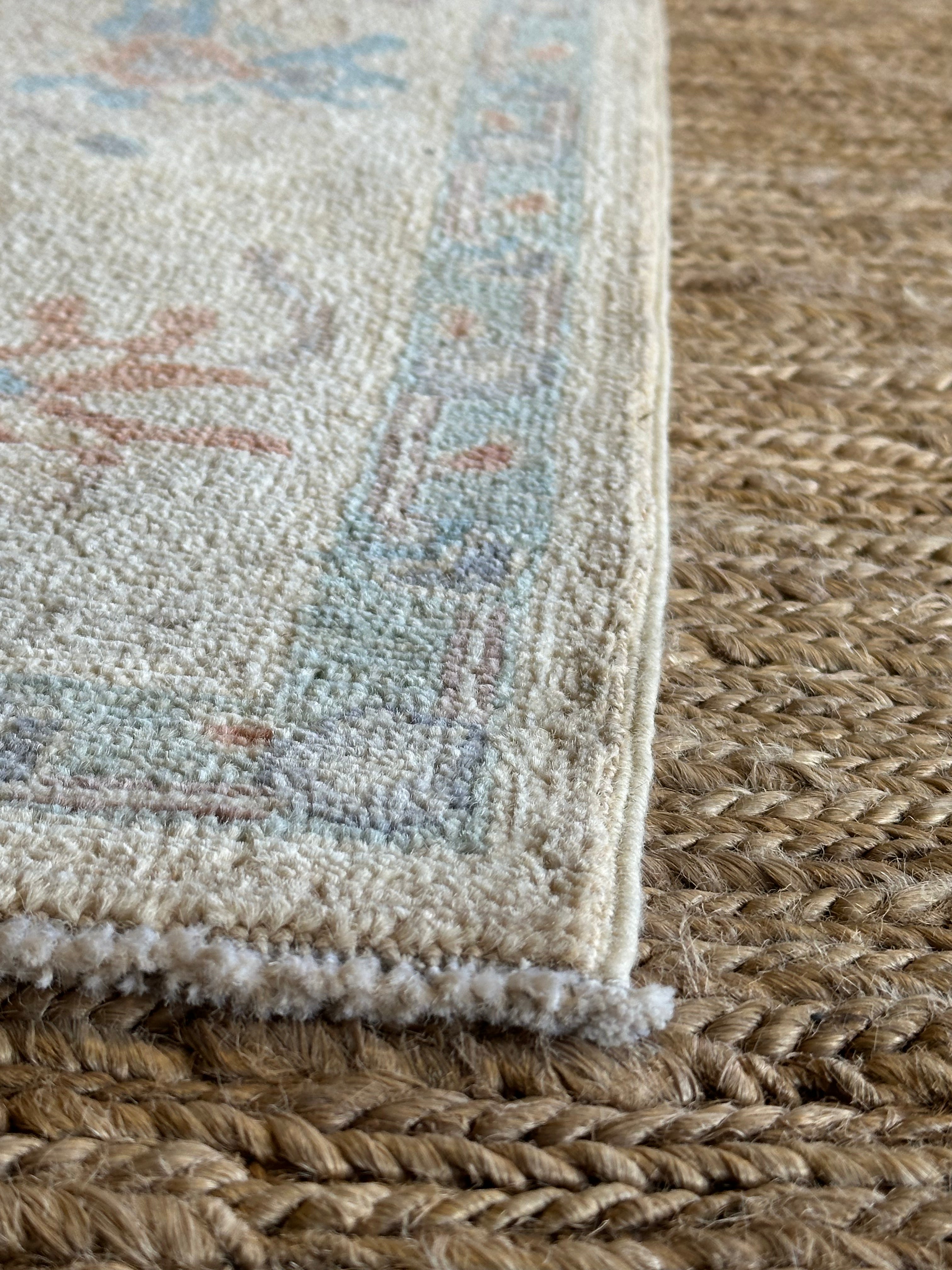 Molly B. Thomas 6.1x9 Cream Afghani Whitewashed Oushak