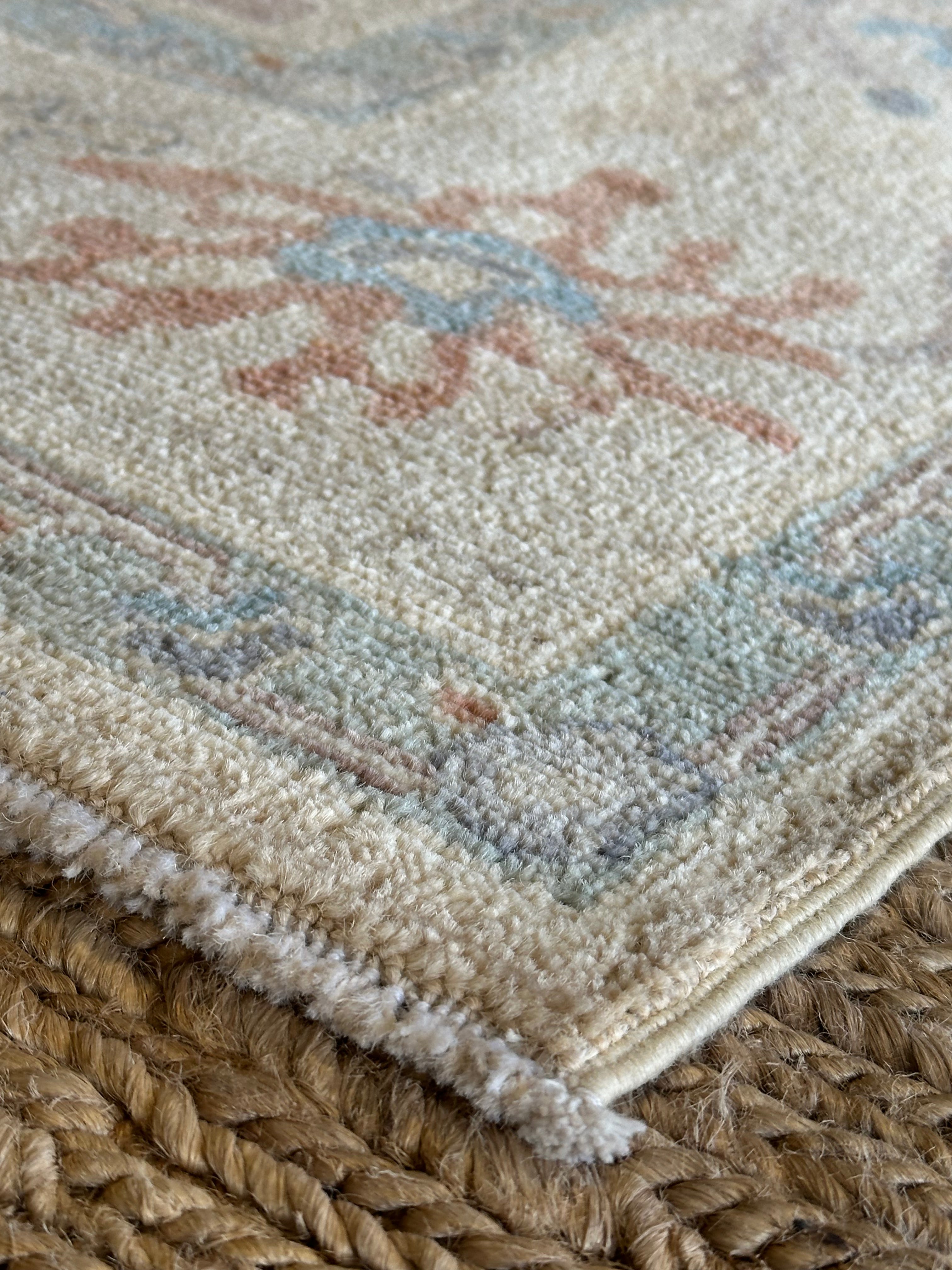 Molly B. Thomas 6.1x9 Cream Afghani Whitewashed Oushak