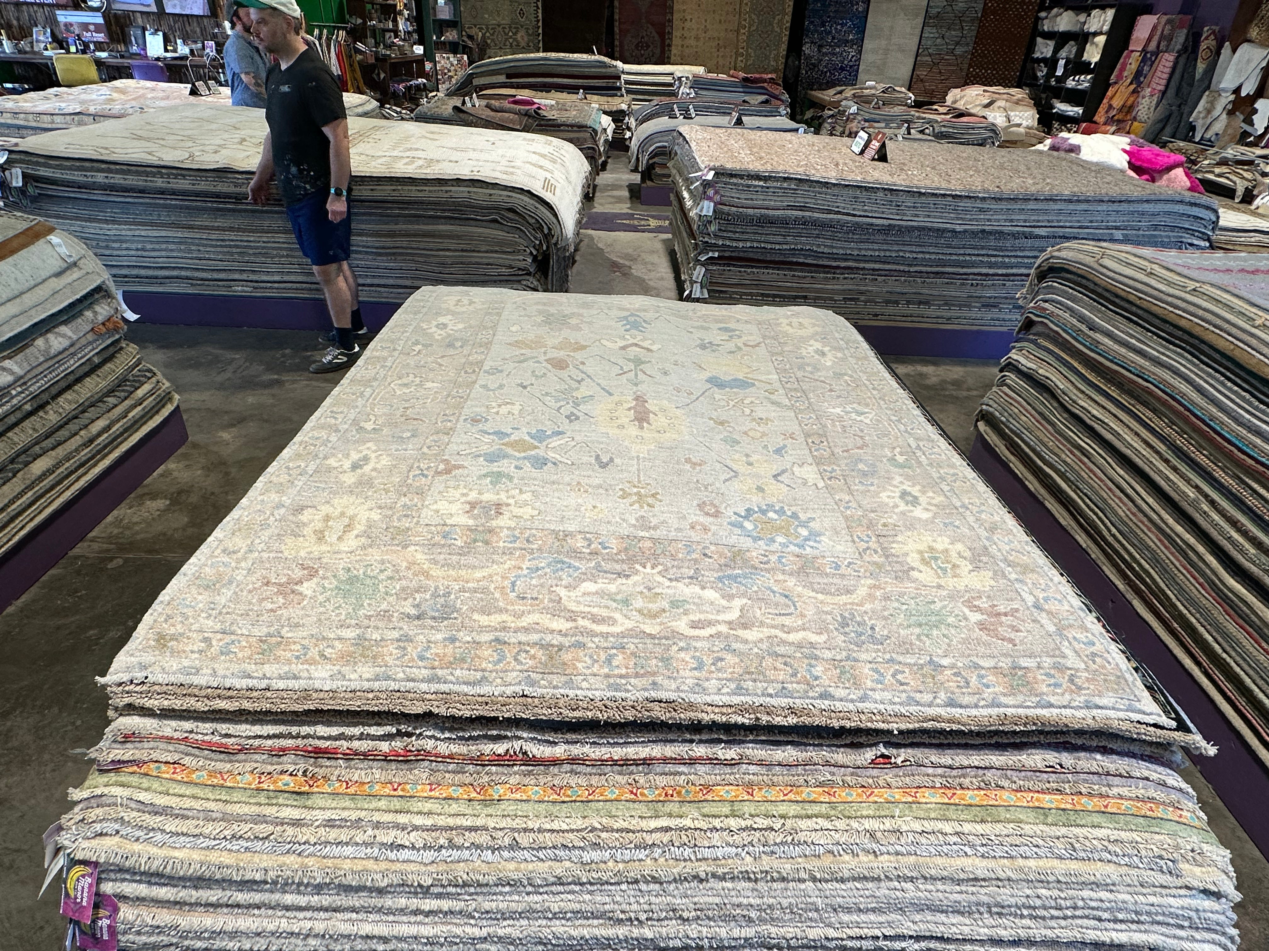 Juliette Fassin 4.11x6.5 Afghani Whitewashed Oushak