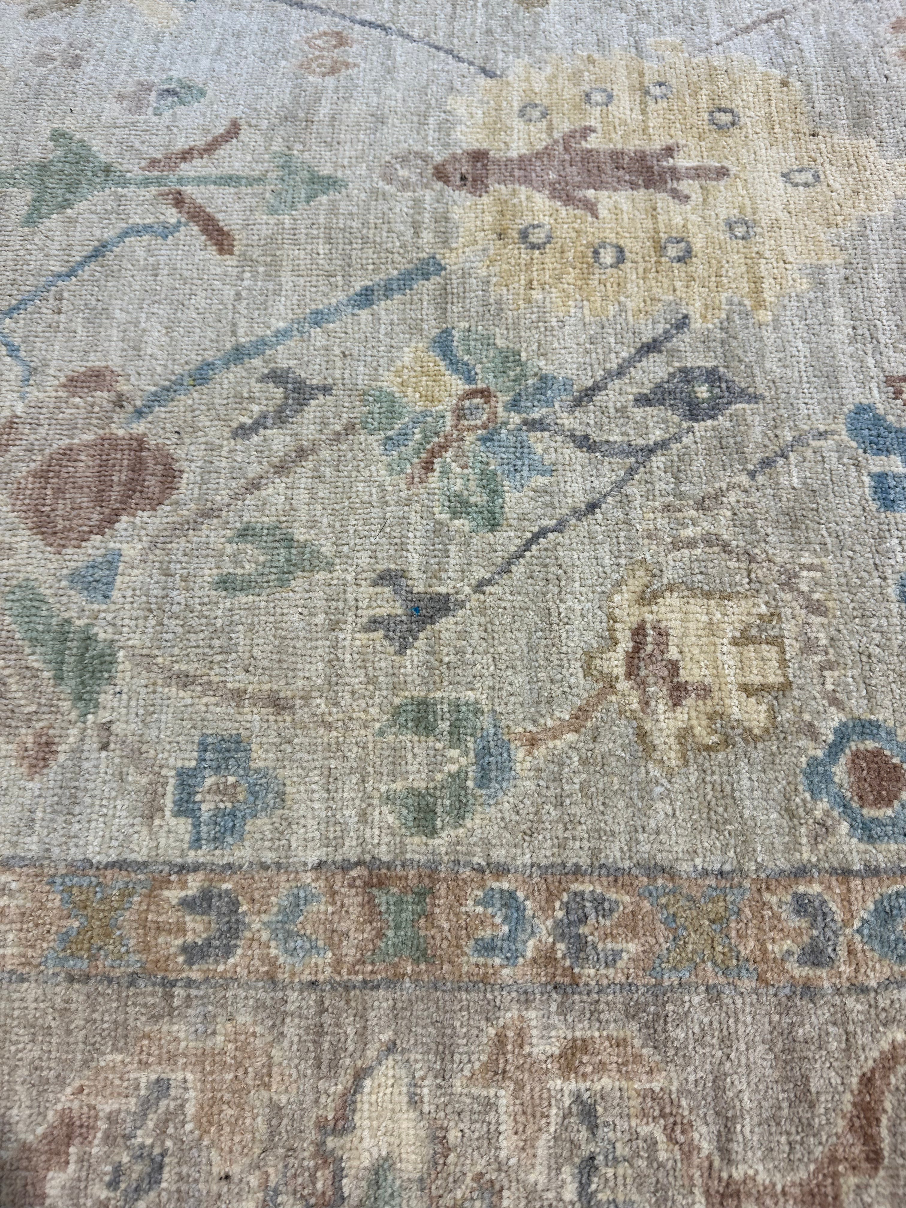 Juliette Fassin 4.11x6.5 Afghani Whitewashed Oushak