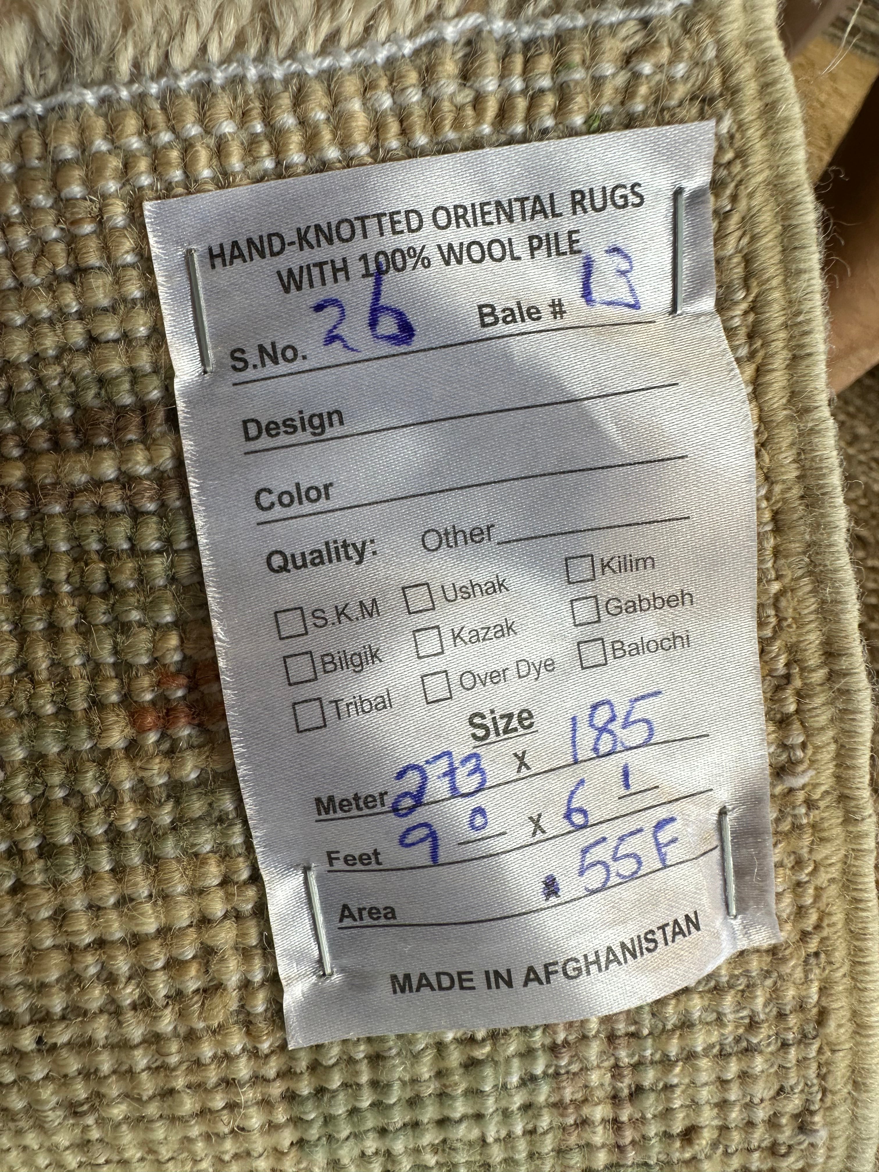Molly B. Thomas 6.1x9 Cream Afghani Whitewashed Oushak