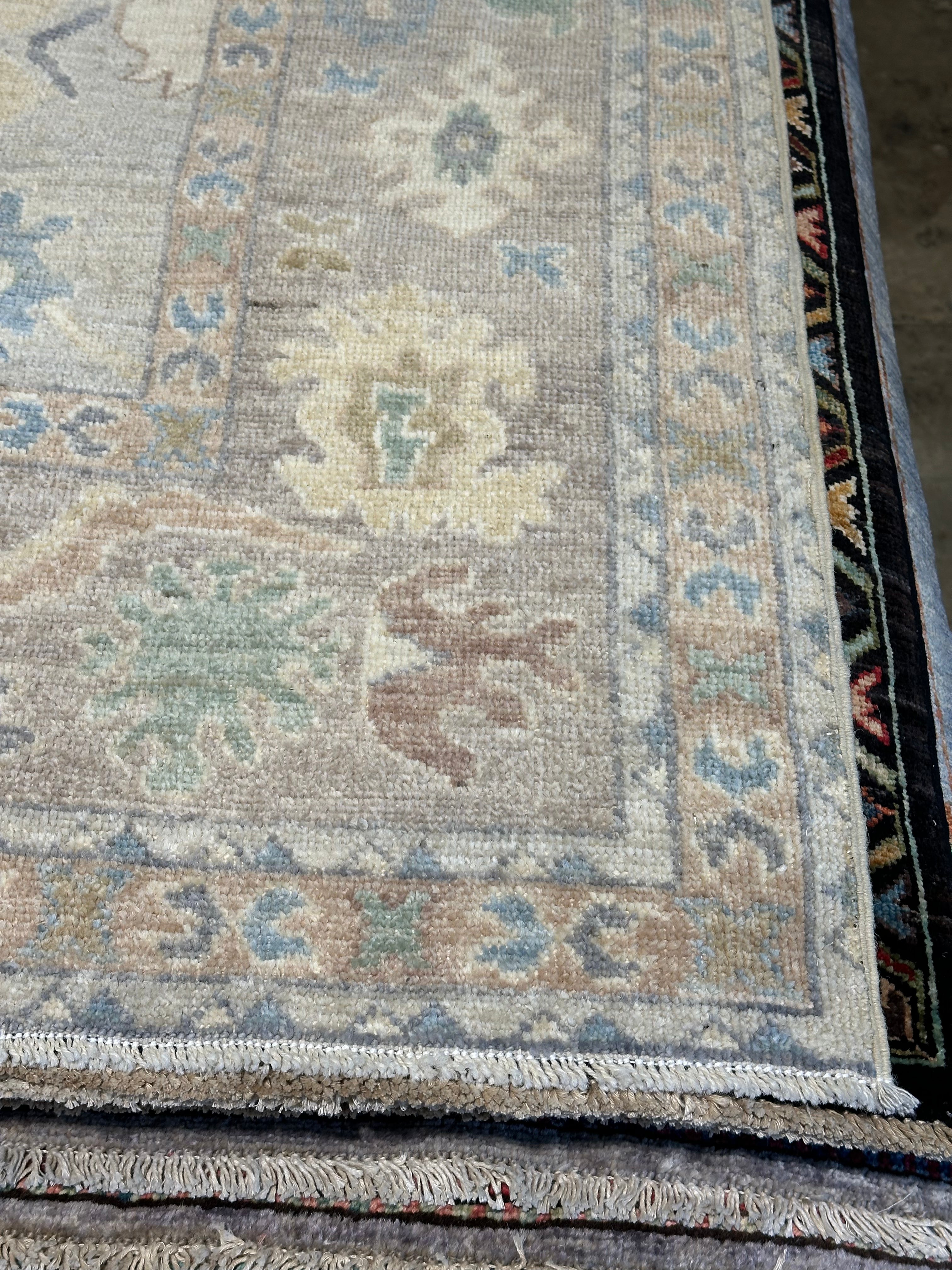 Juliette Fassin 4.11x6.5 Afghani Whitewashed Oushak
