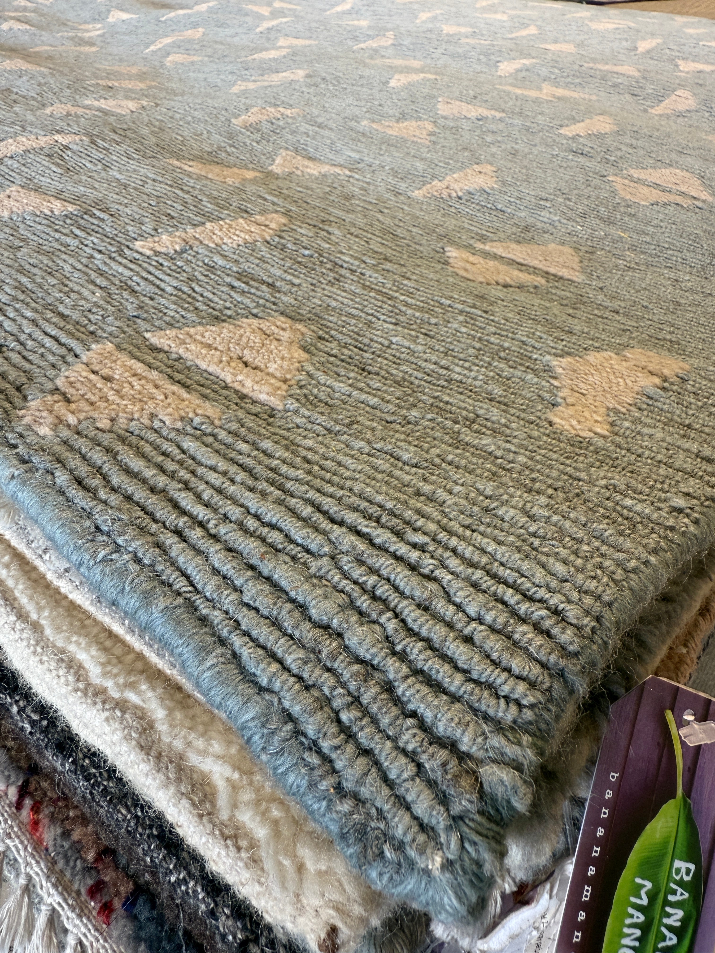 Michael O'Neill 8x9.9 Blue Hand-Knotted Modern Rug