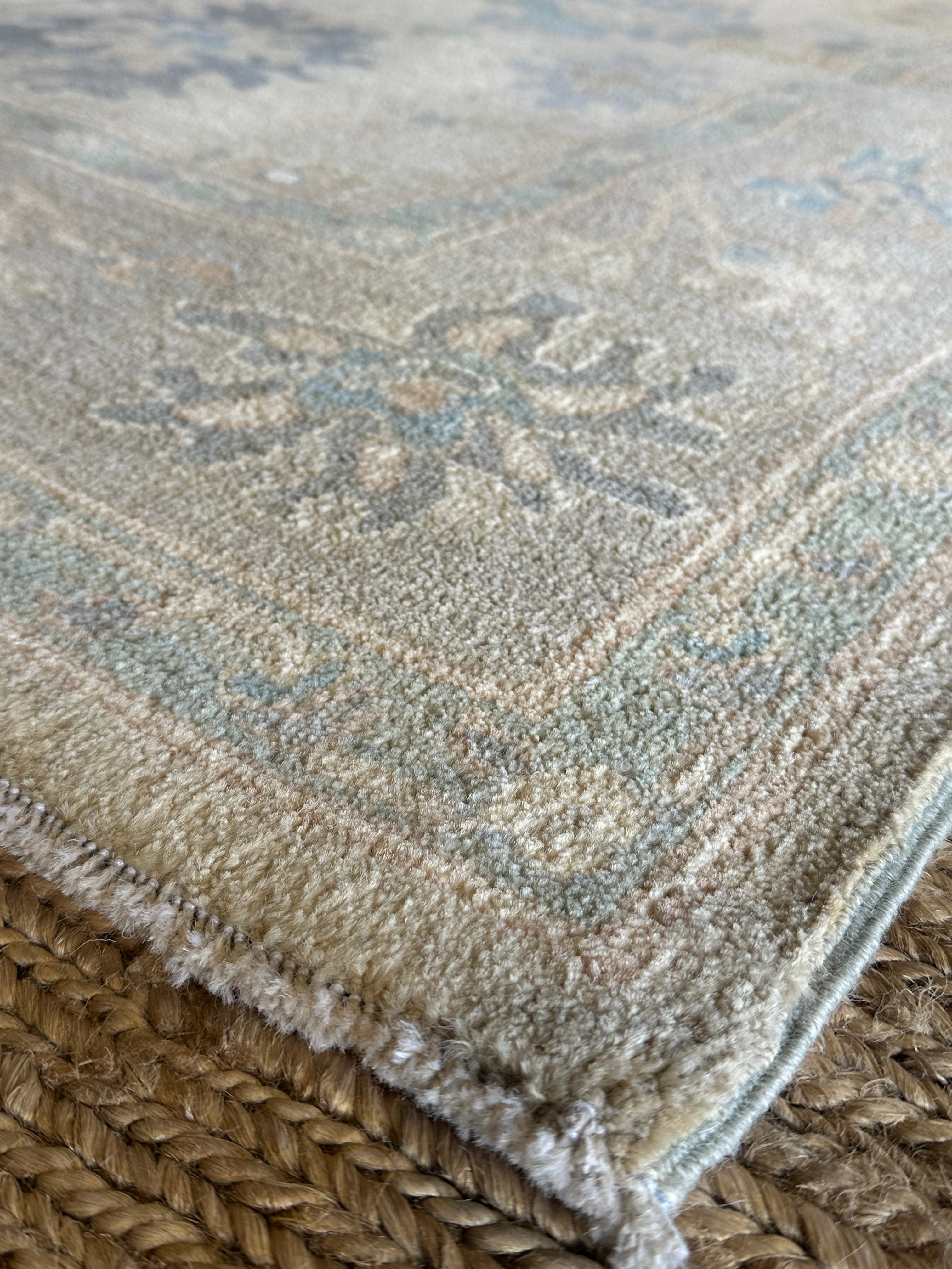 Amber Mills 6.1x9.1 Cream Afghani Whitewashed Oushak
