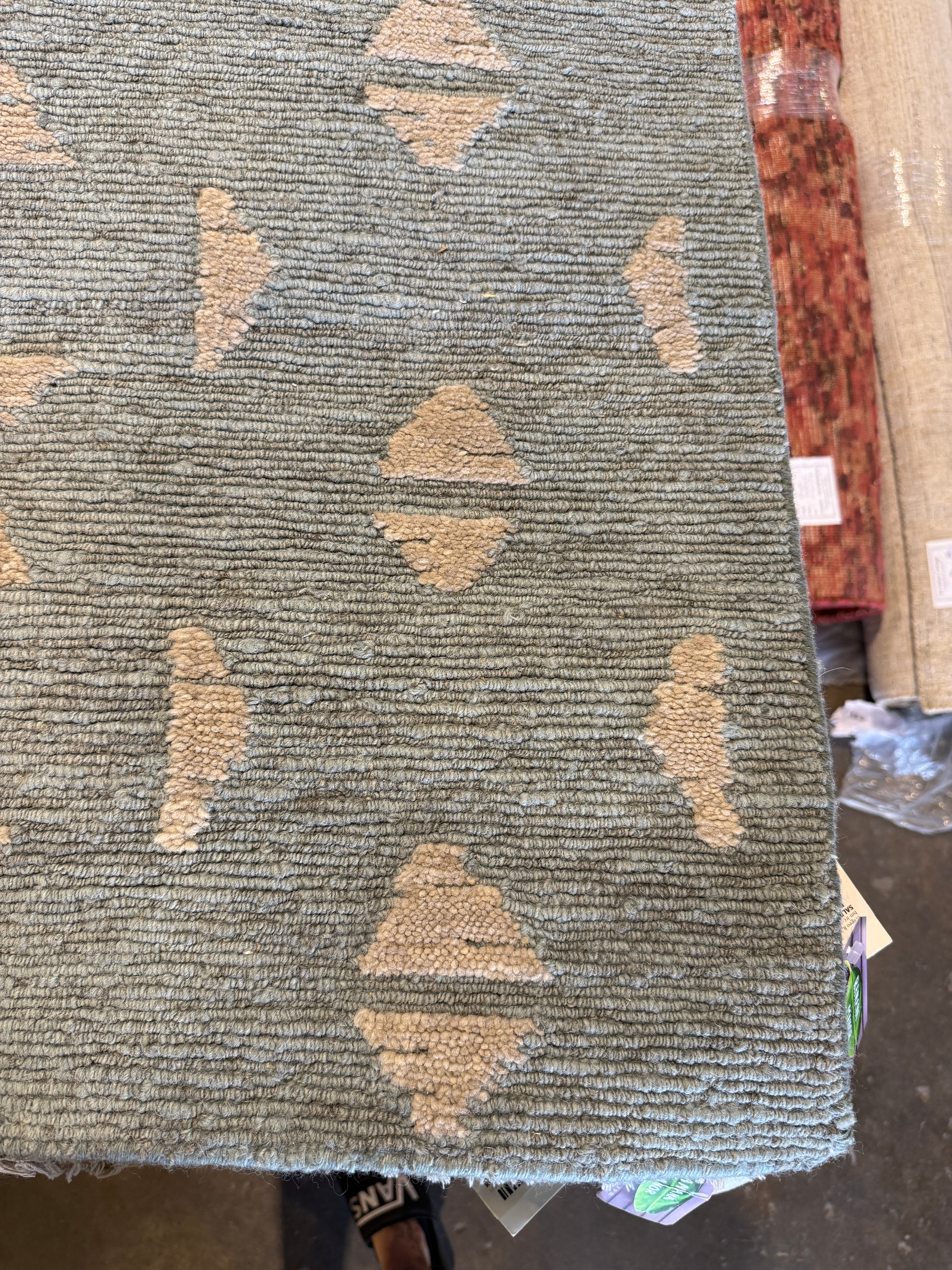 Michael O'Neill 8x9.9 Blue Hand-Knotted Modern Rug
