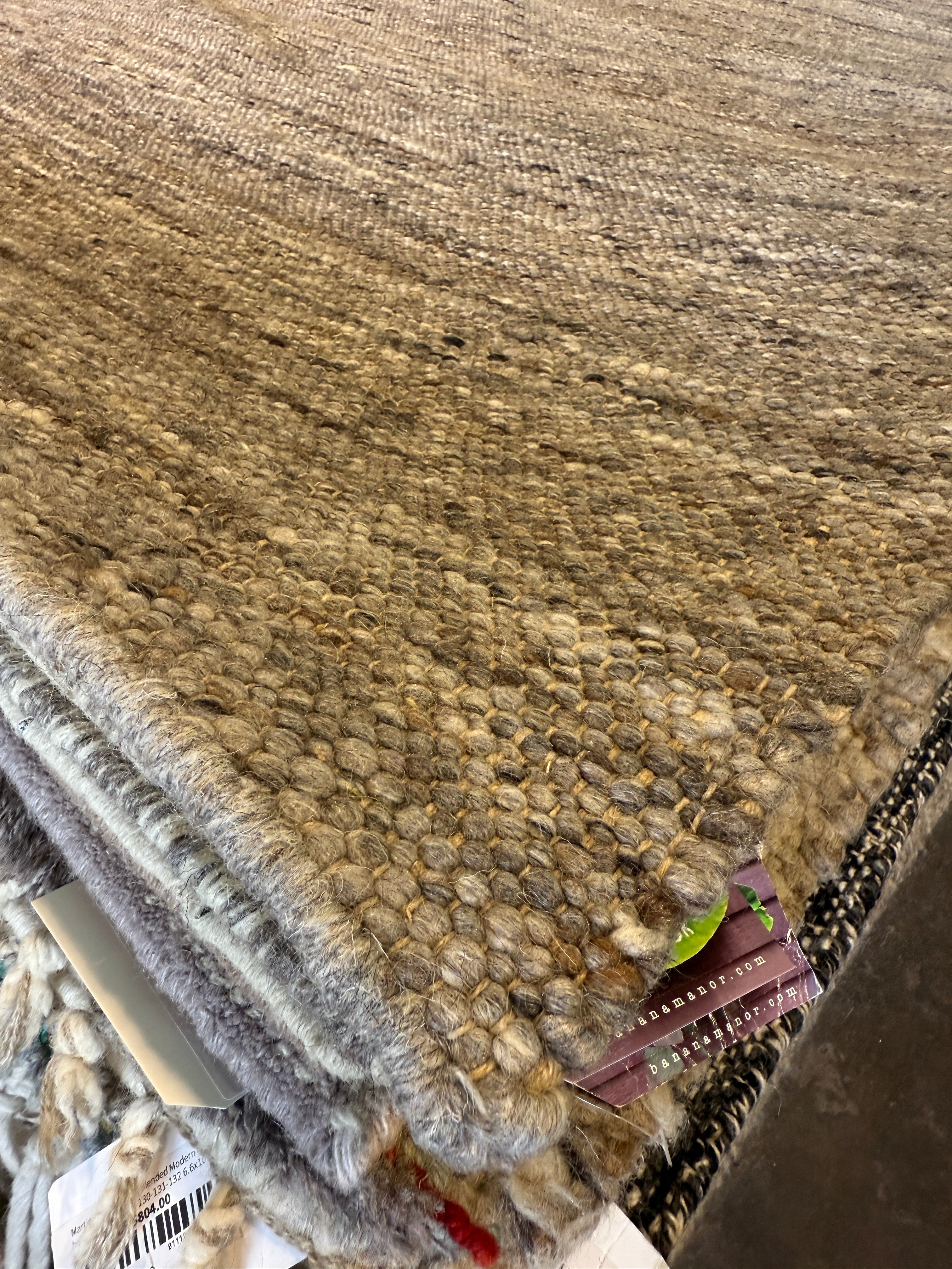 Brandon Goss 6.6x9.6 Grey Handwoven Modern Rug