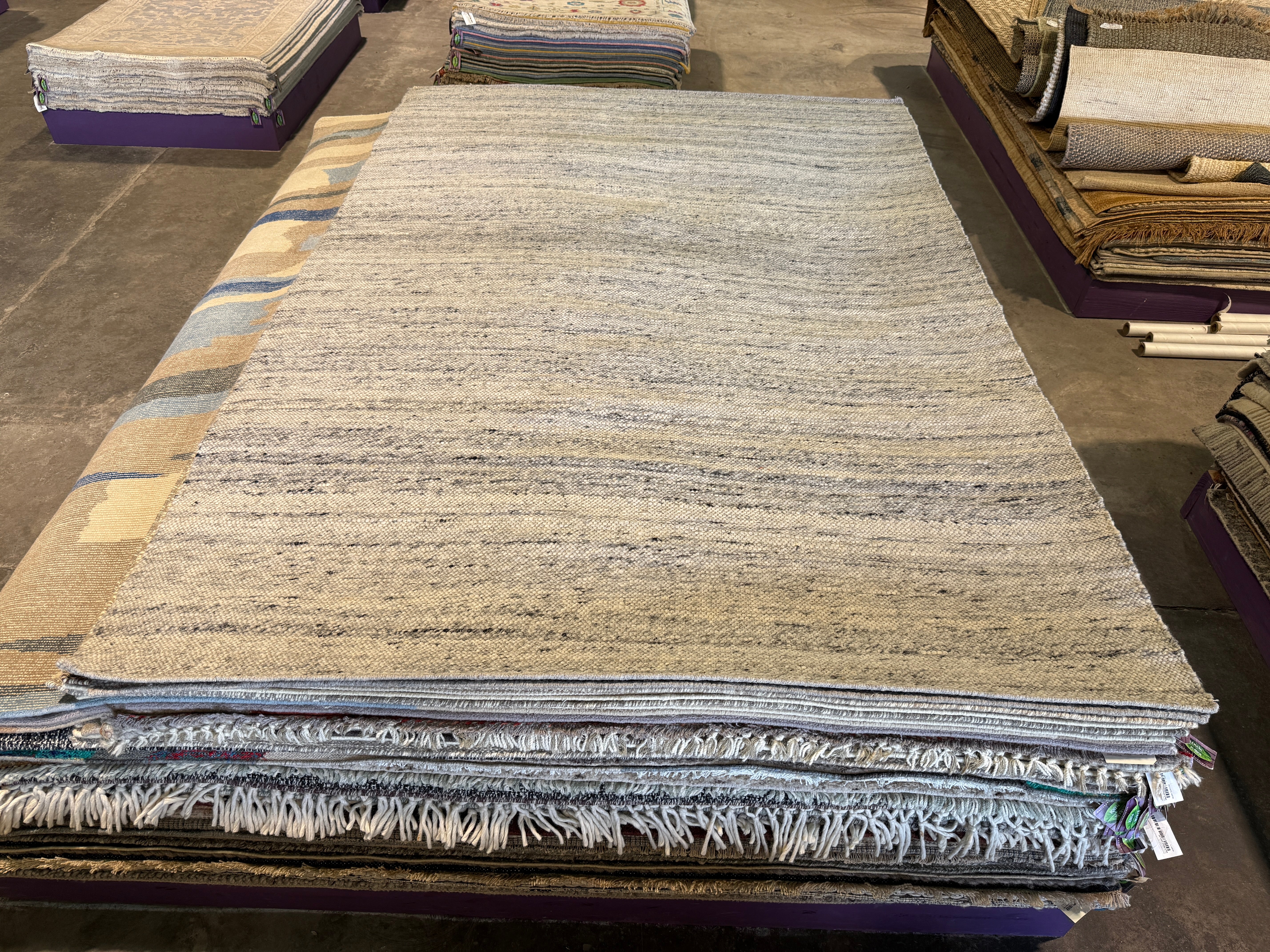 Ben Smith 6.6x9.6 Grey Handwoven Modern Rug