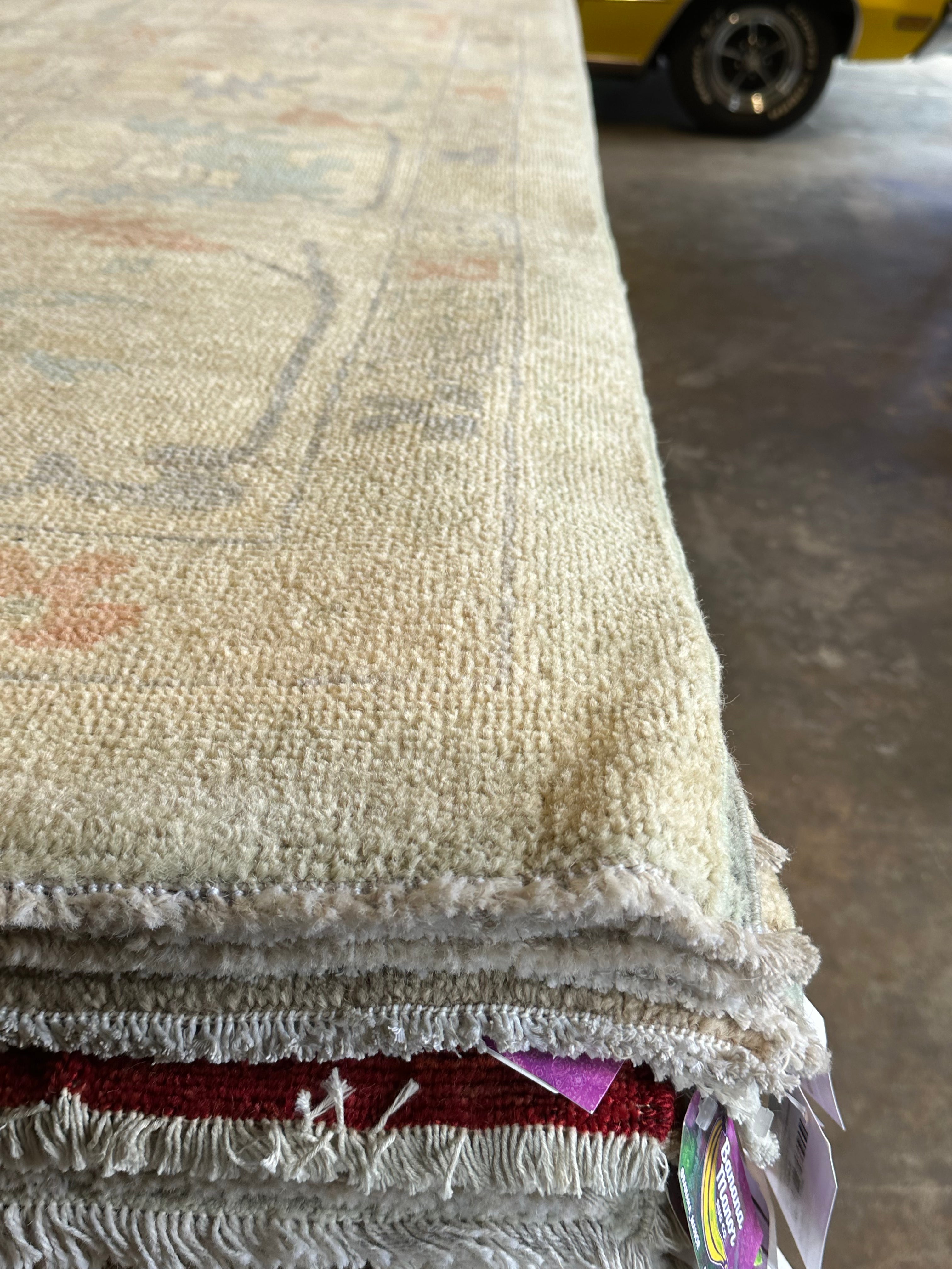 Michelle Foard 10x13.10 Blue Afghani Whitewashed Oushak