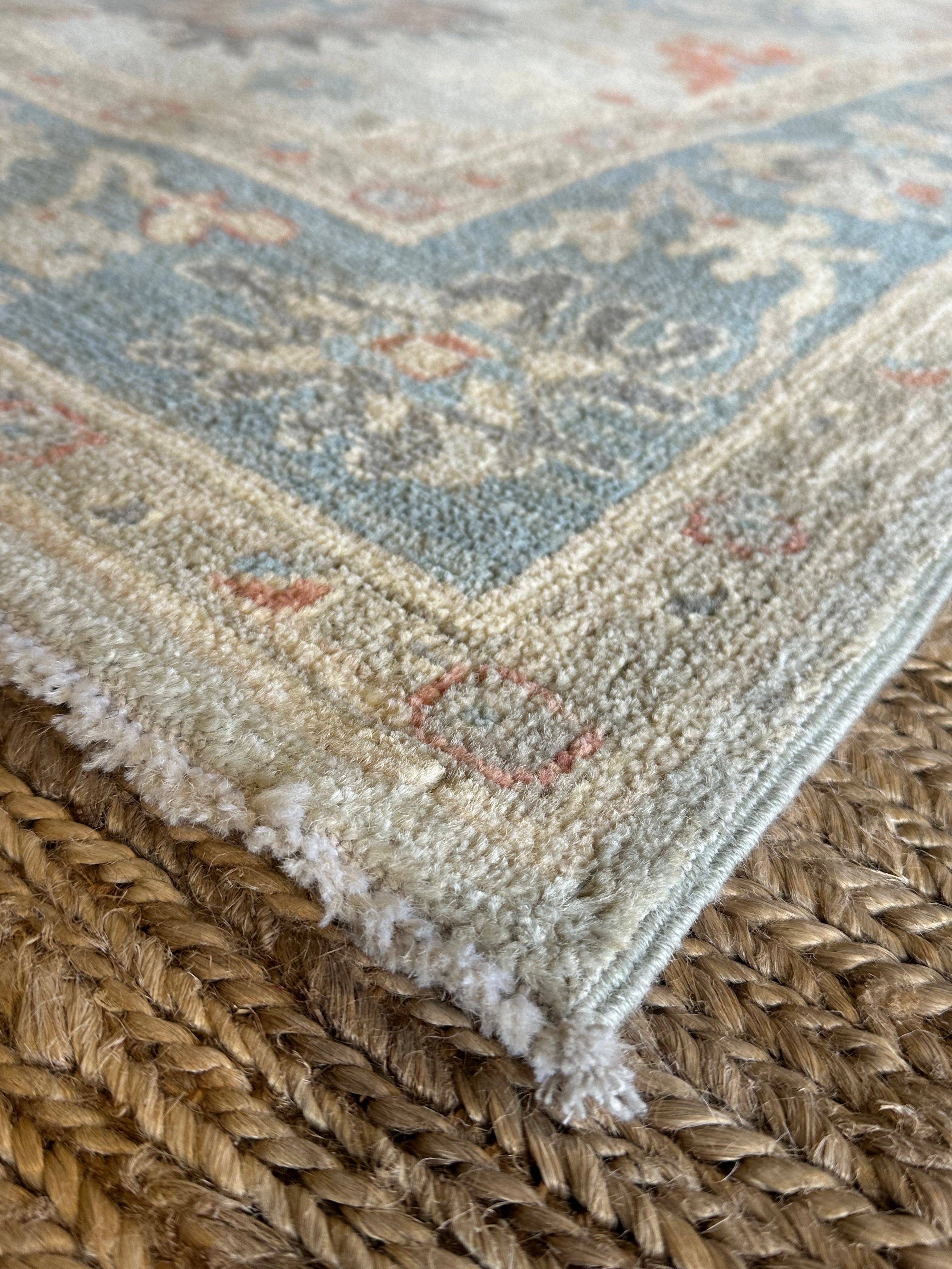 Katya Collazo 5.1x7.9 Cream Afghani Whitewashed Oushak