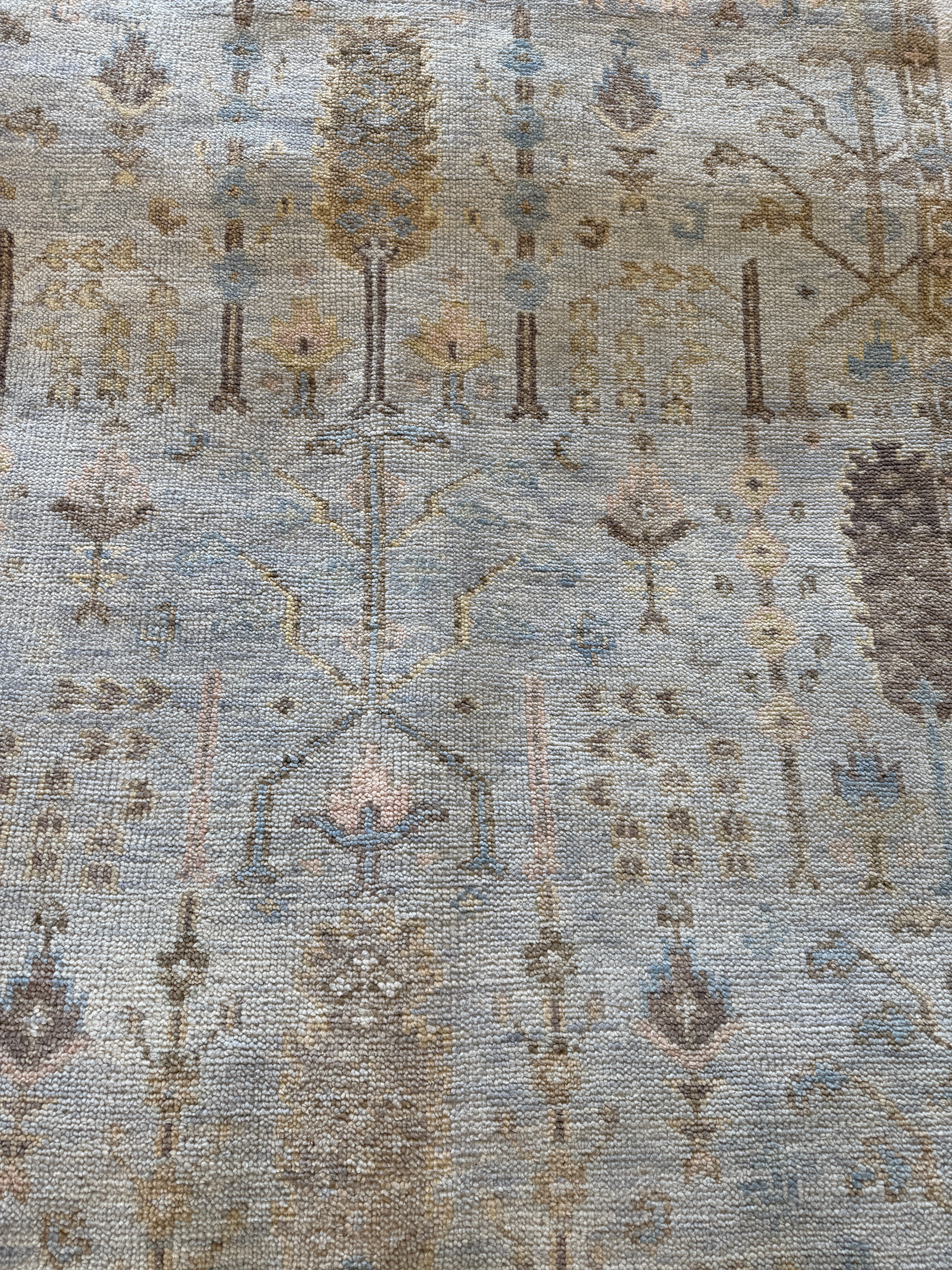 Heather 8x10 Light Brown Hand-Knotted Oushak