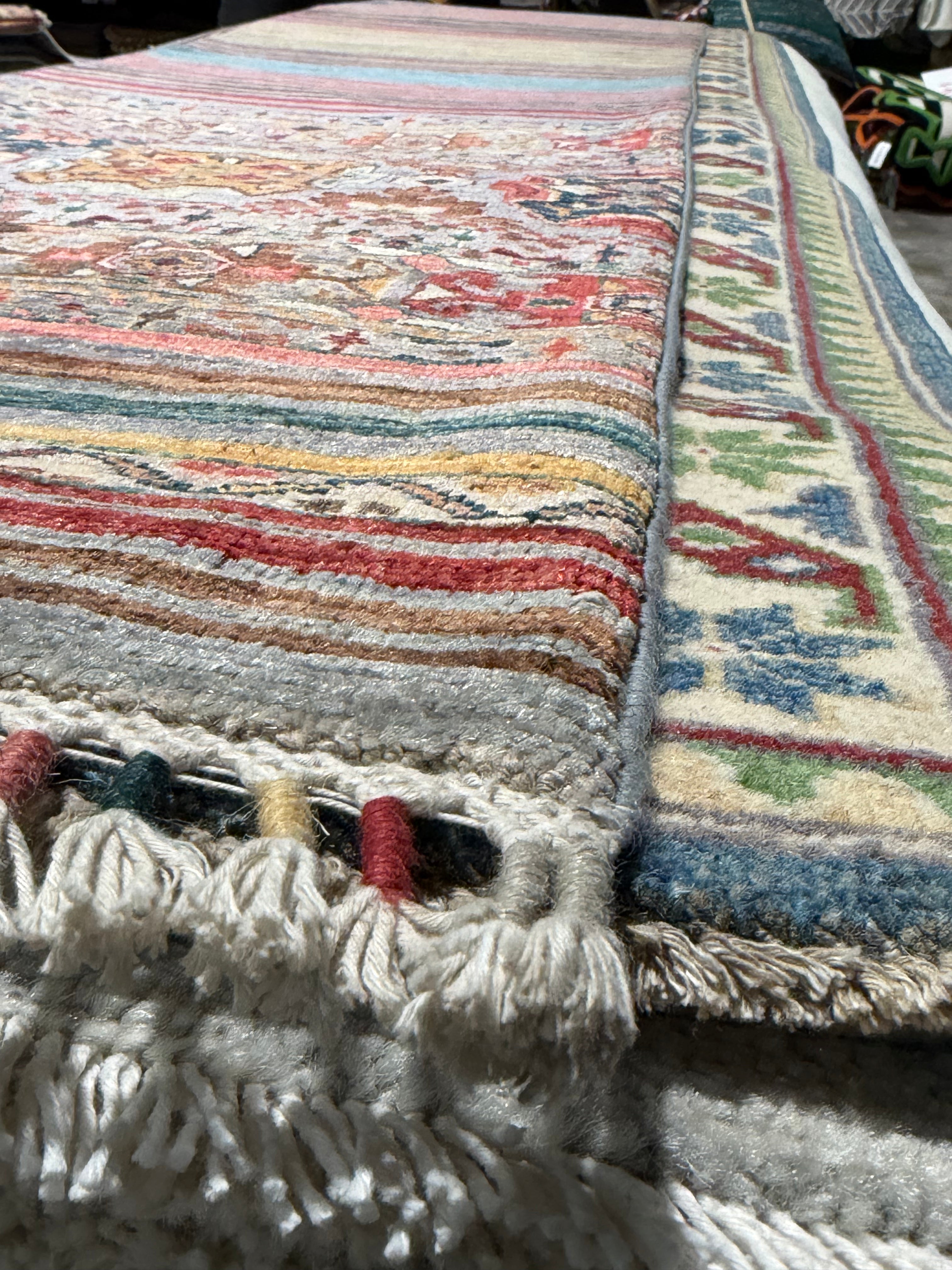 Crystal Fox 1.11x11.4 Orange Afghani Khorjin Runner